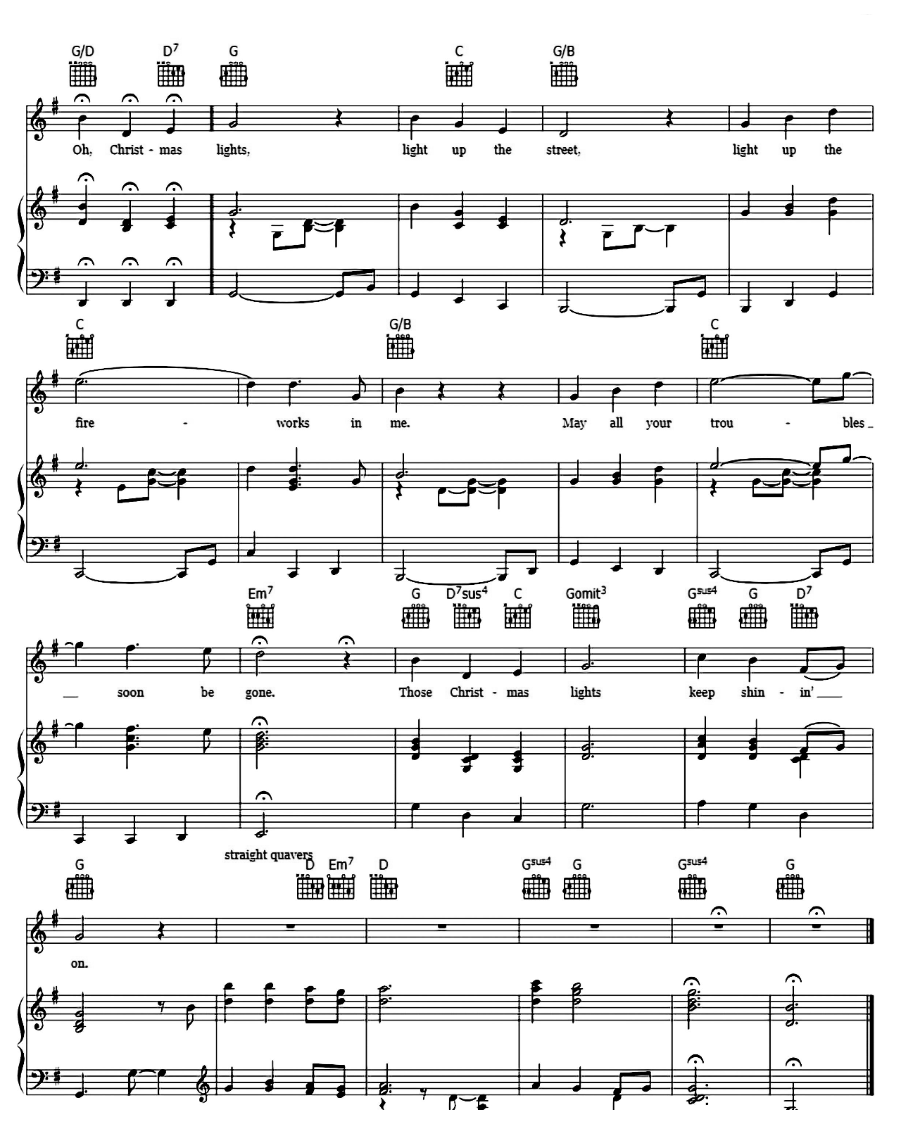 Christmas Lights sheet music 9