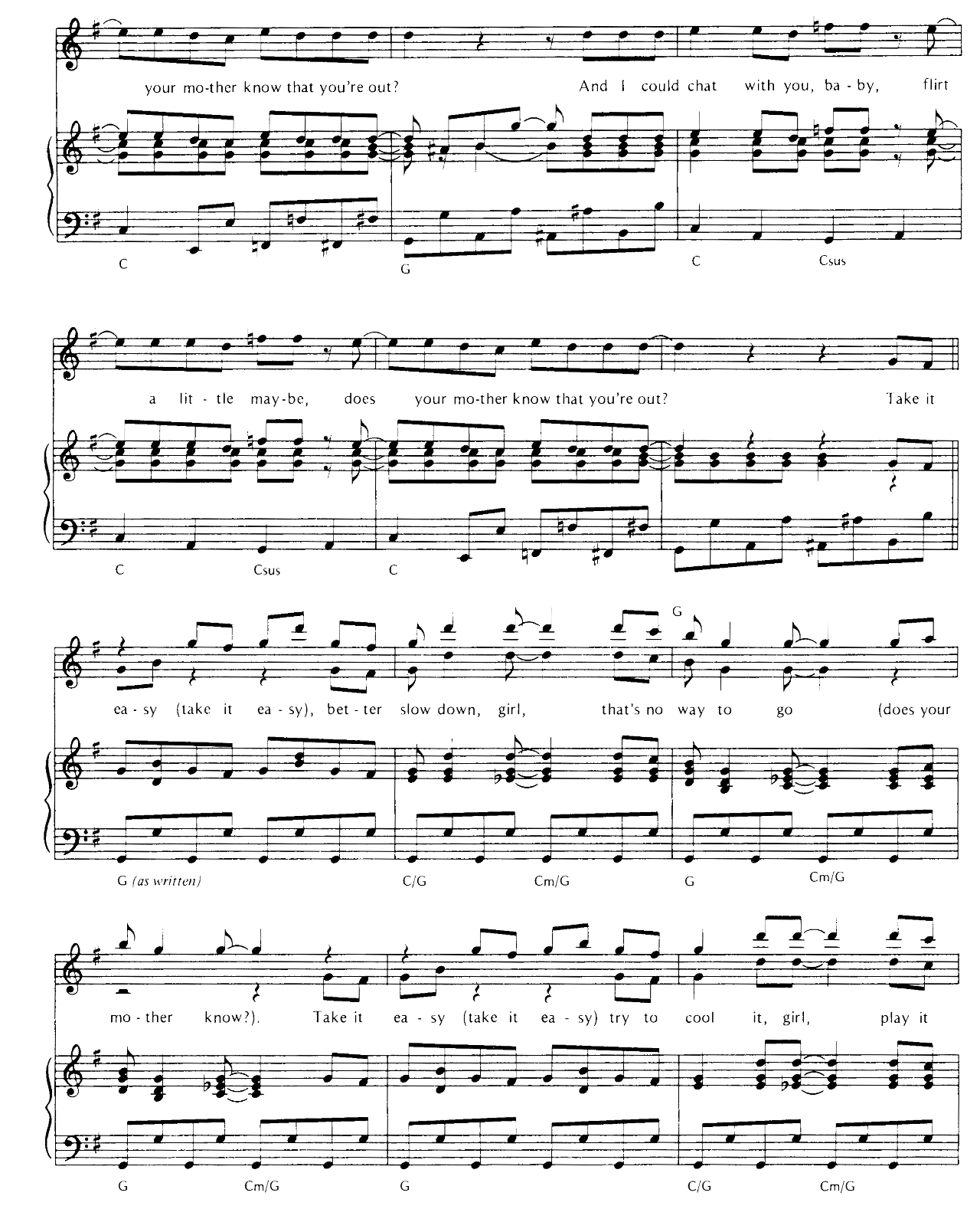 Does Your Mother Know sheet music 4