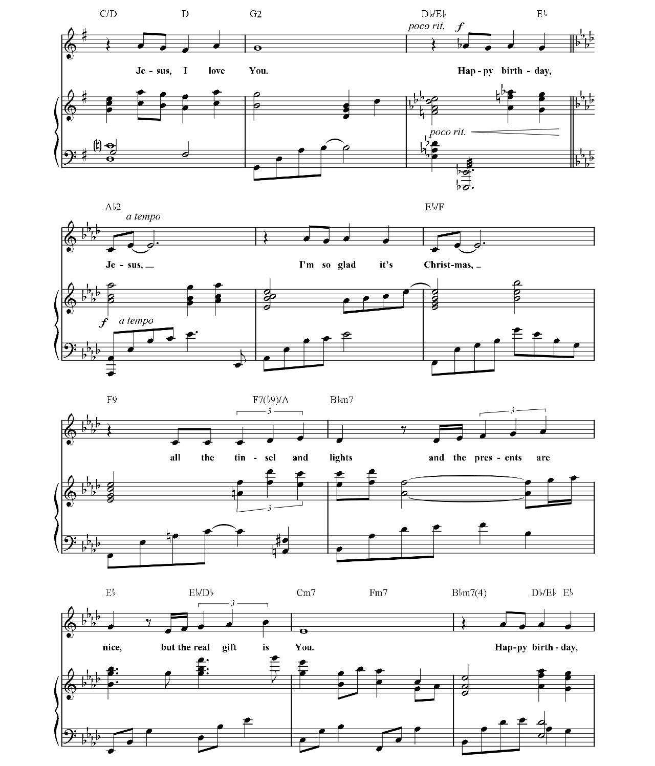 Happy Birthday Jesus sheet music 3