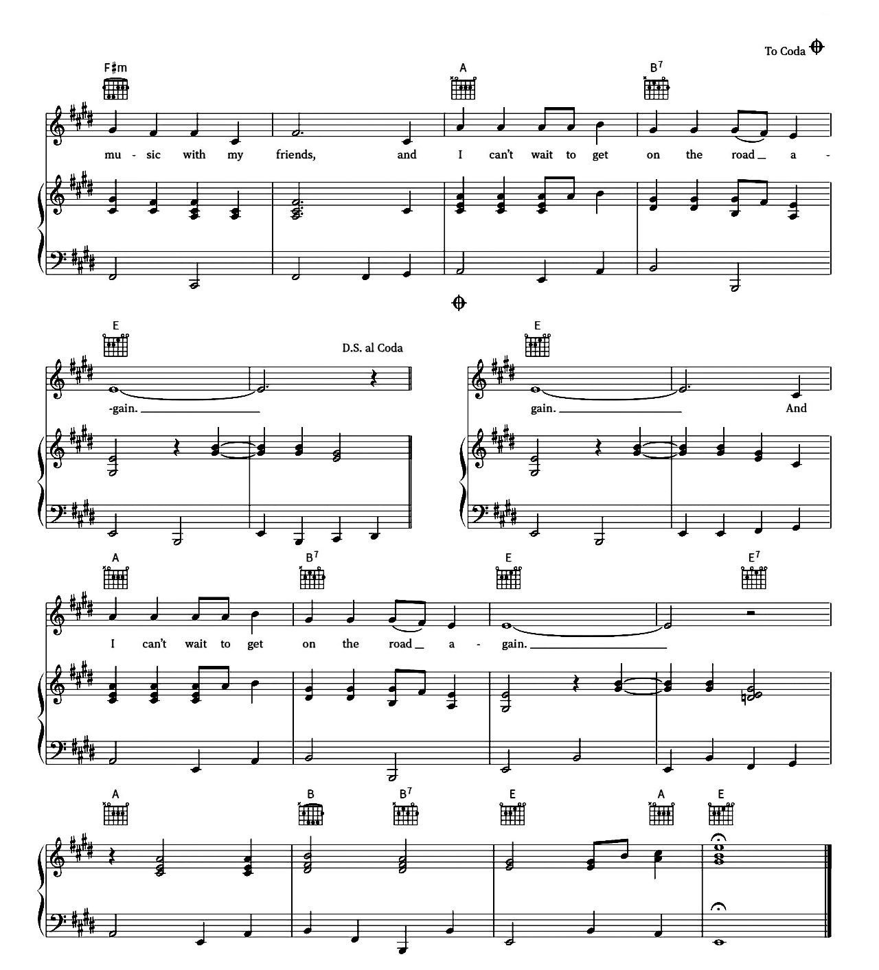 On The Road Again sheet music 4
