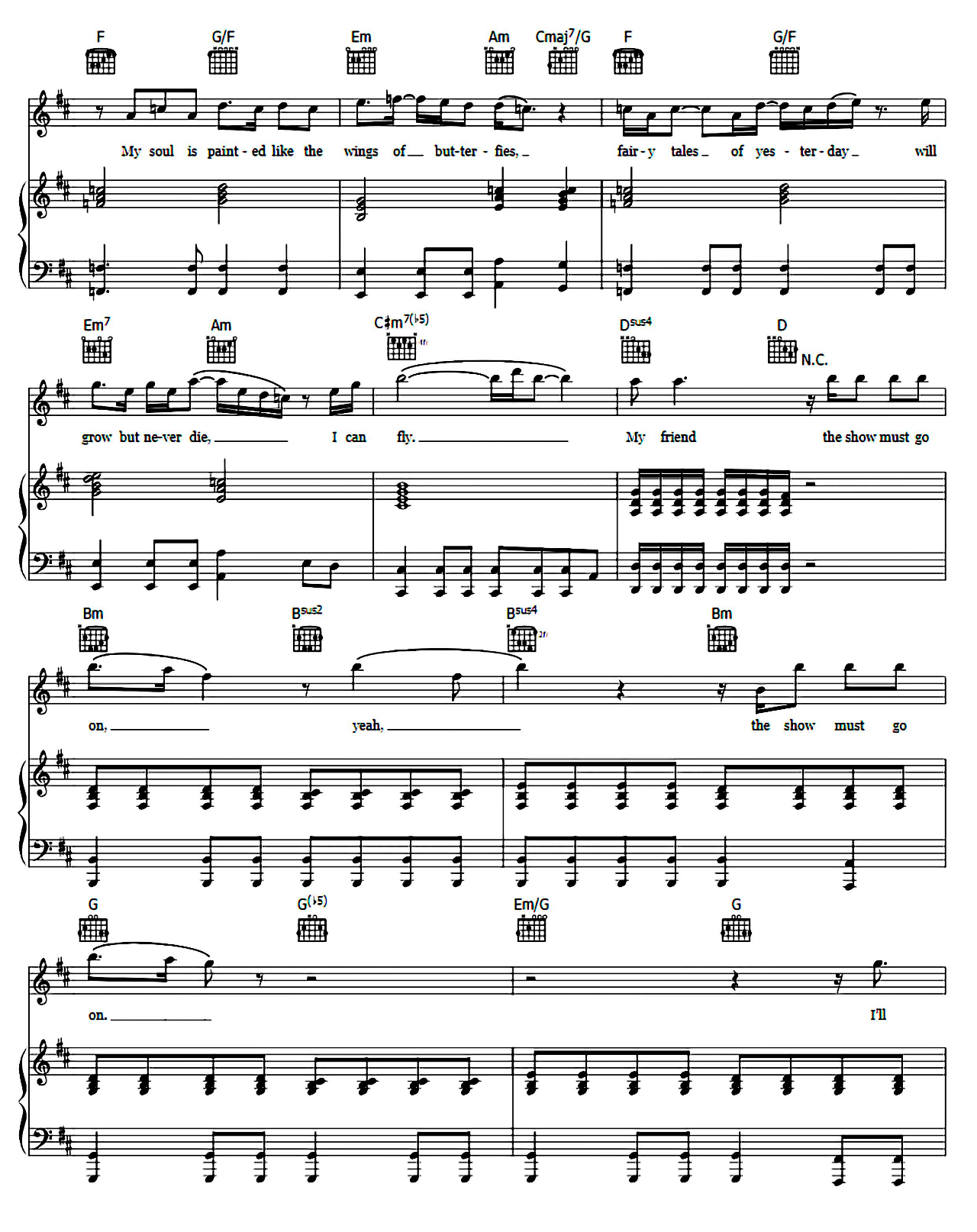 The Show Must Go On sheet music 6