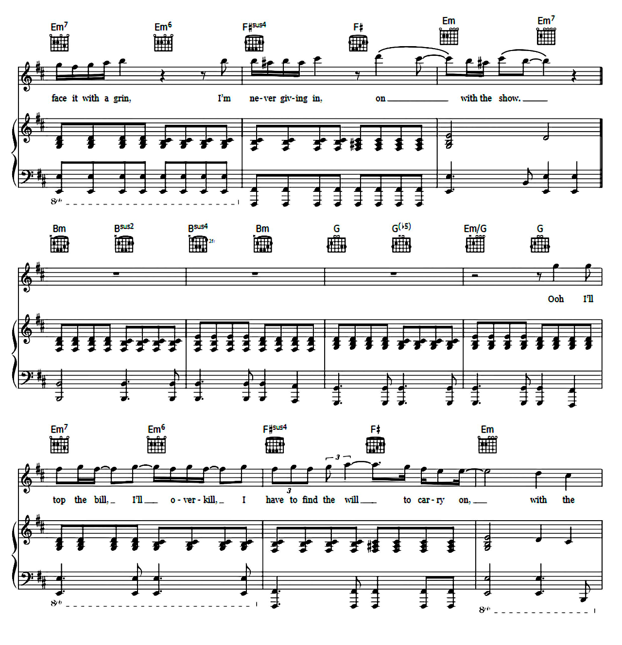 The Show Must Go On sheet music 7