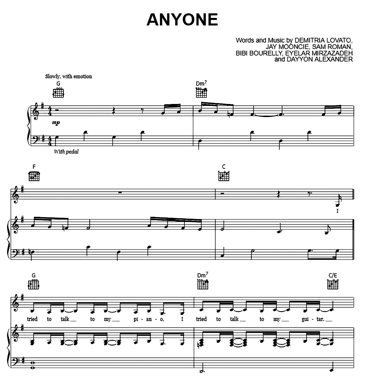 Anyone sheet music