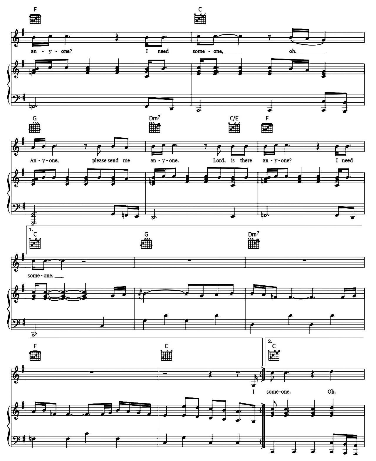 Anyone sheet music 4