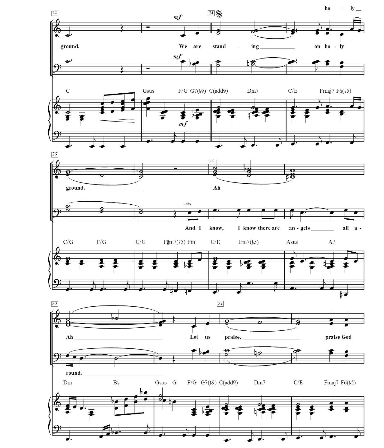 On Holy Ground sheet music 3