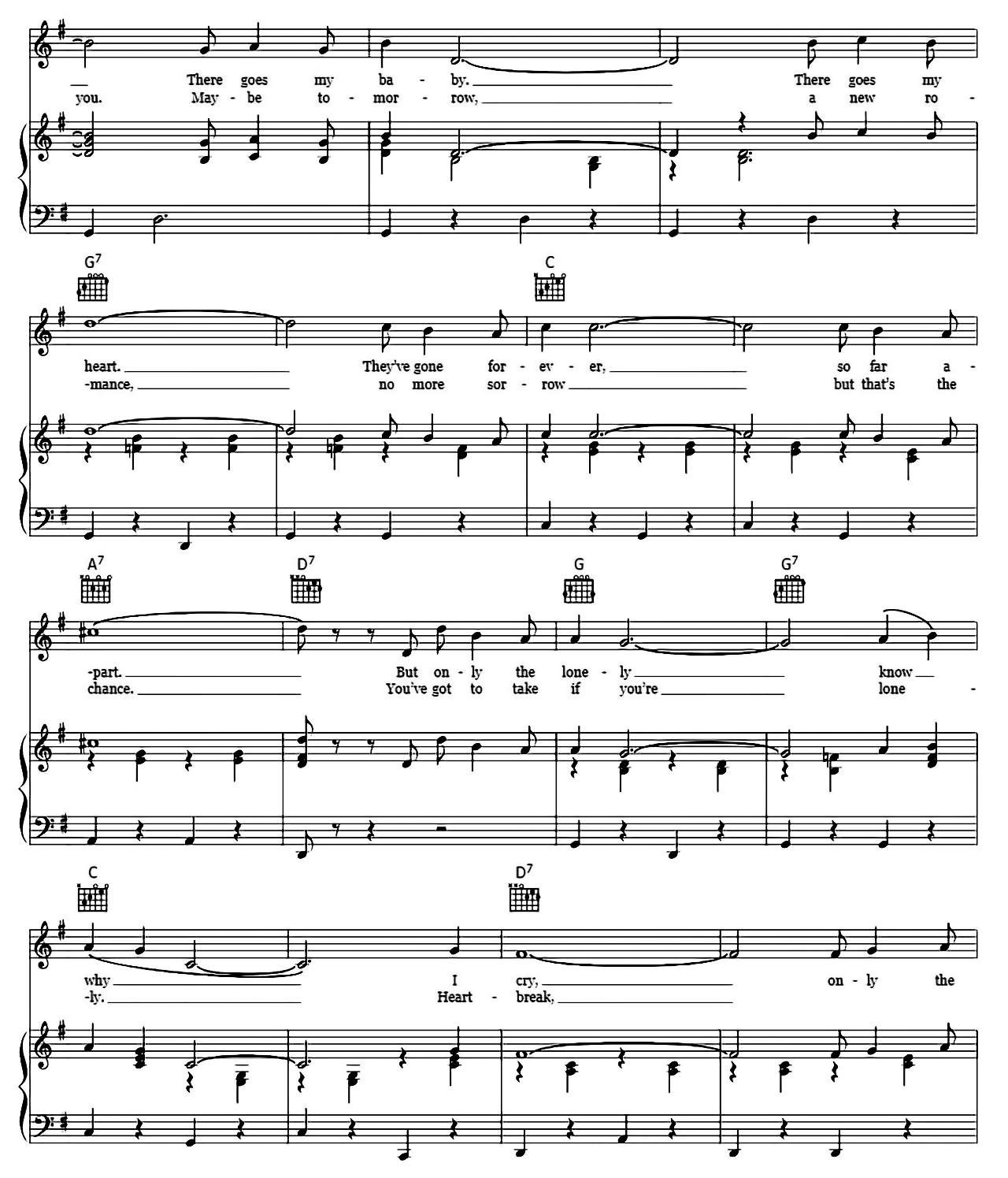 Only The Lonely sheet music 2