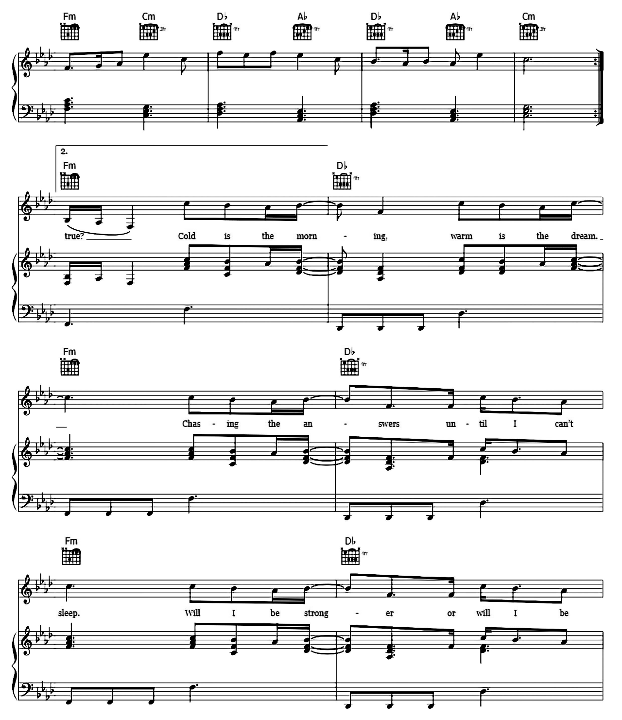 Loyal Brave True (from Mulan 2020) sheet music 3
