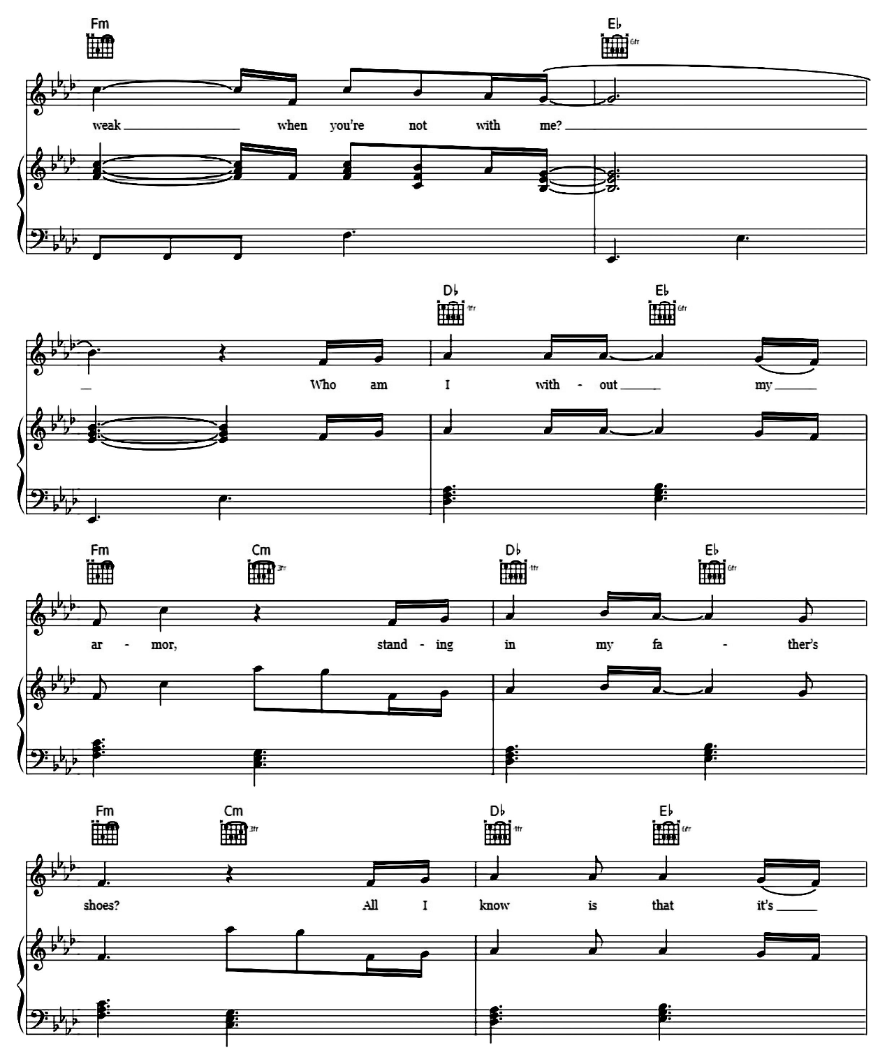 Loyal Brave True (from Mulan 2020) sheet music 4