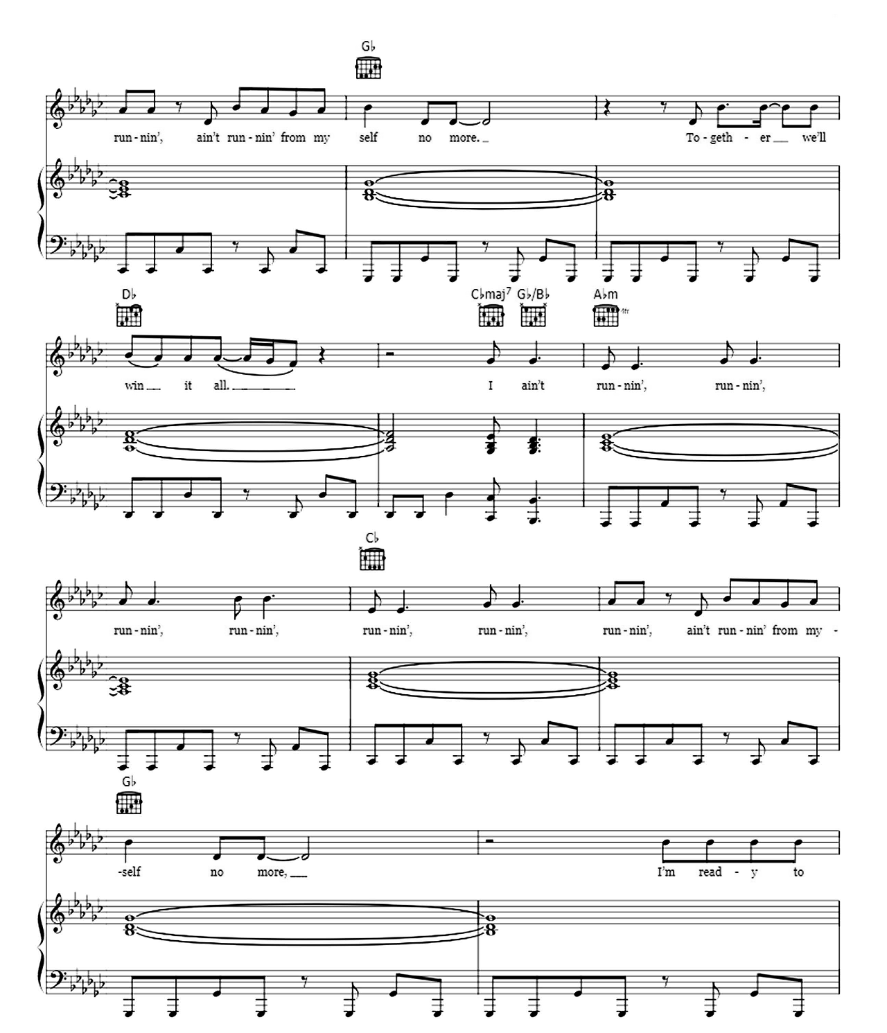 Runnin (Lose It All) sheet music 4