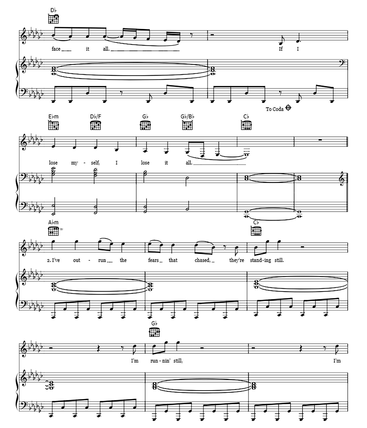 Runnin (Lose It All) sheet music 5