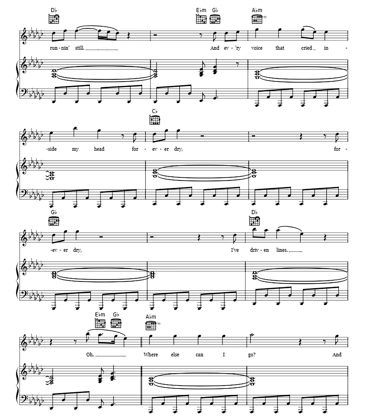 Runnin (Lose It All) sheet music 6
