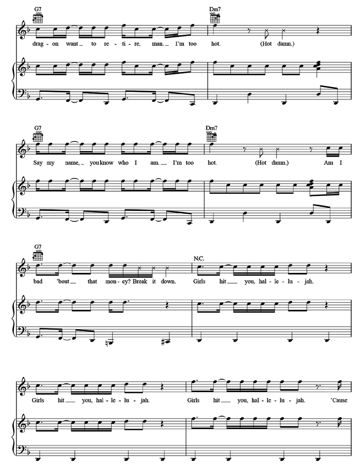 Uptown Funk sheet music 3