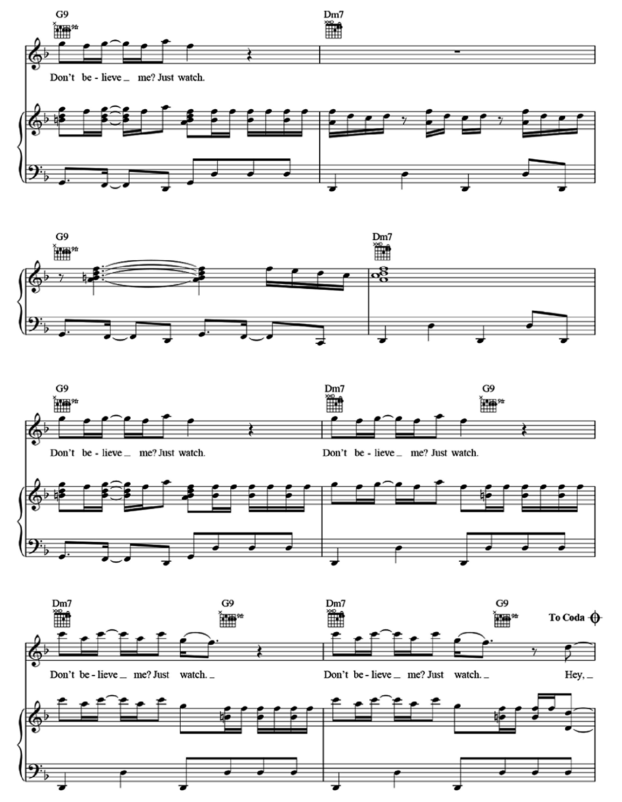 Uptown Funk sheet music 5