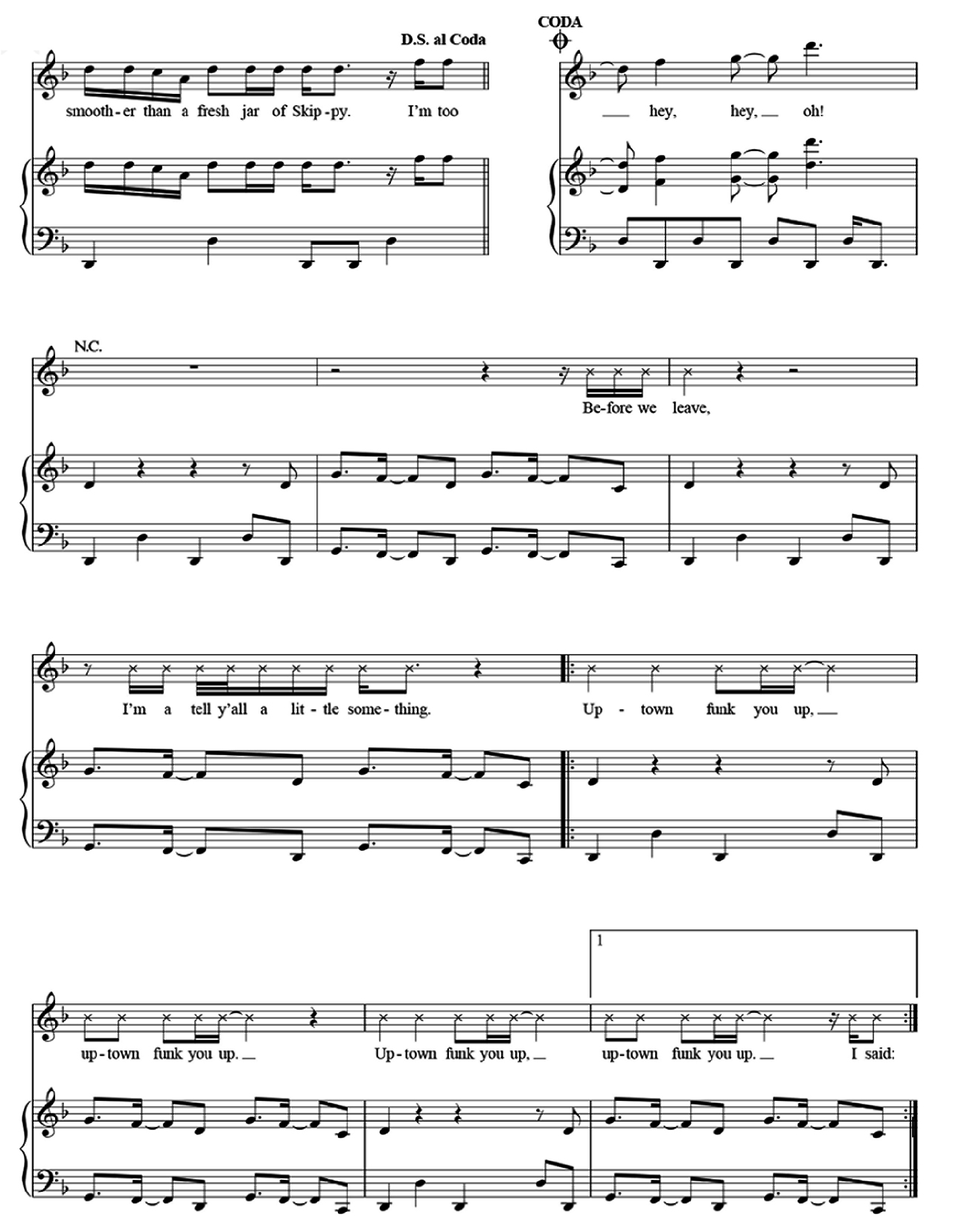 Uptown Funk sheet music 7