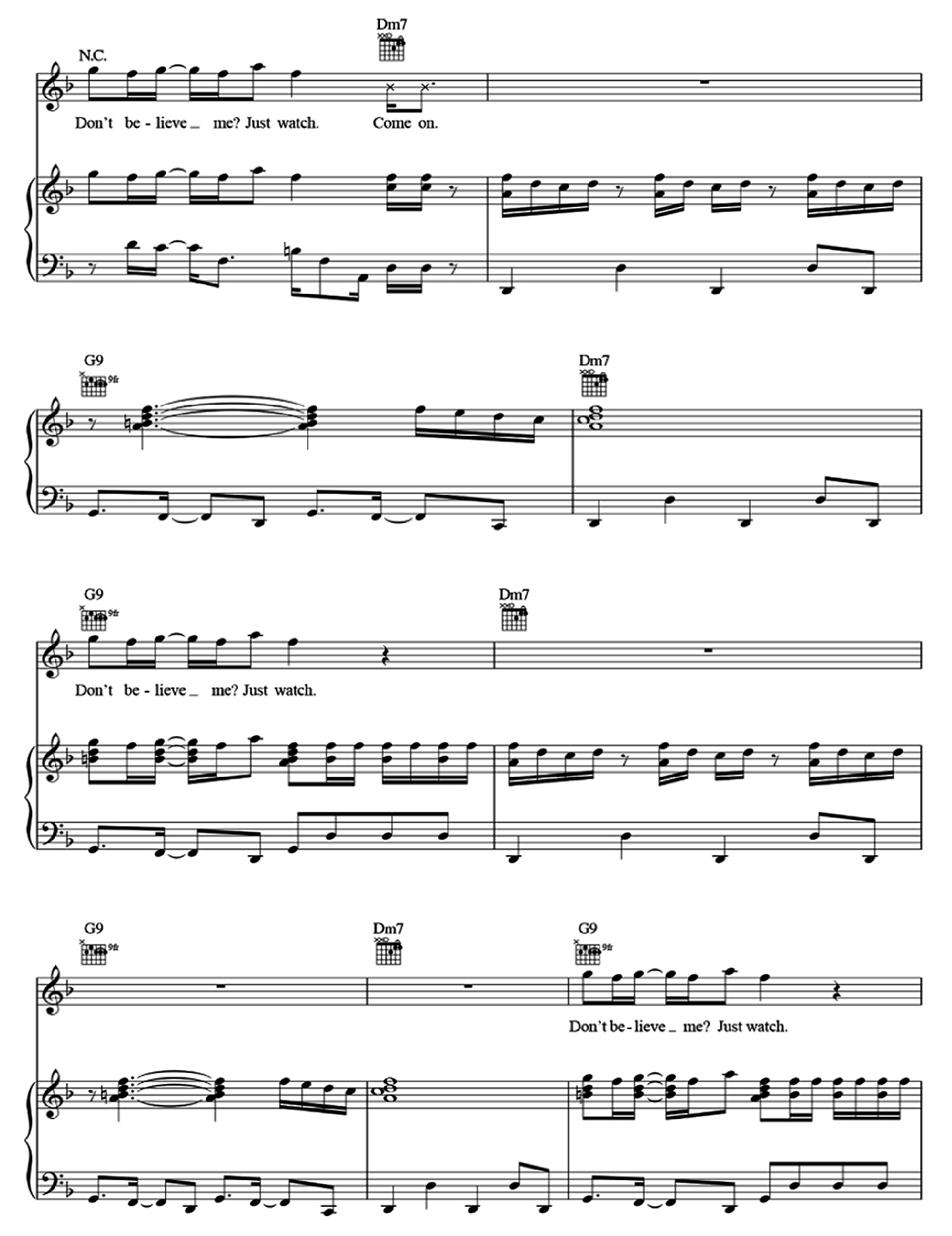 Uptown Funk sheet music 9