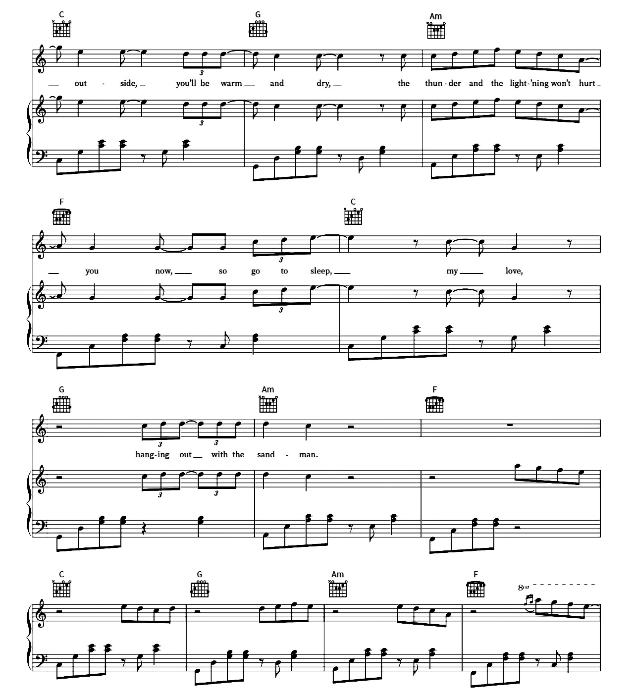 Sandman sheet music 4