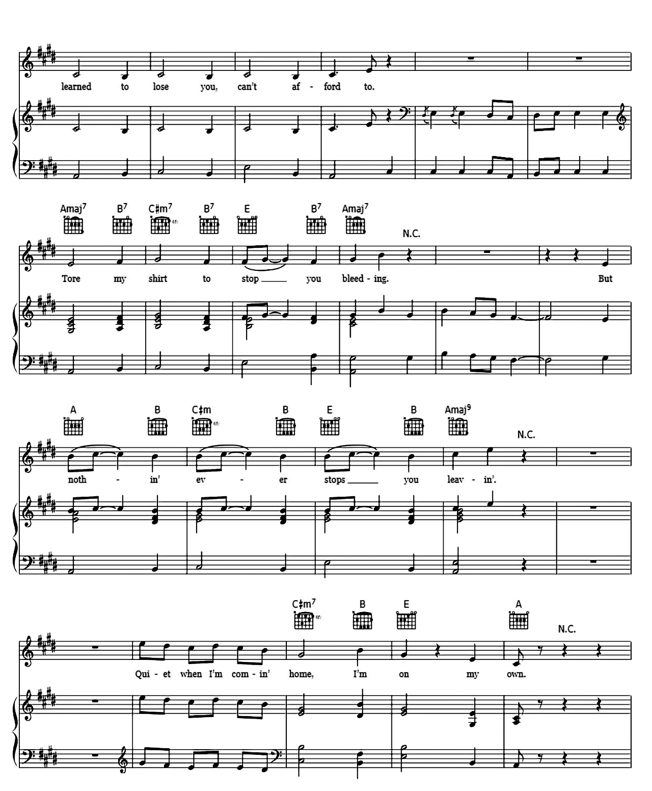 When The Party's Over sheet music 2