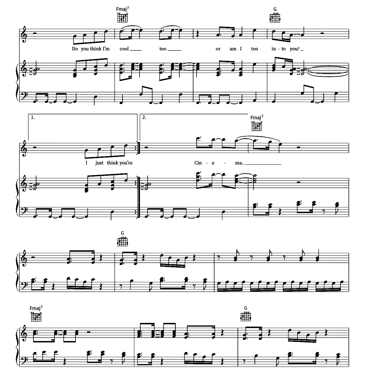 Cinema sheet music 5
