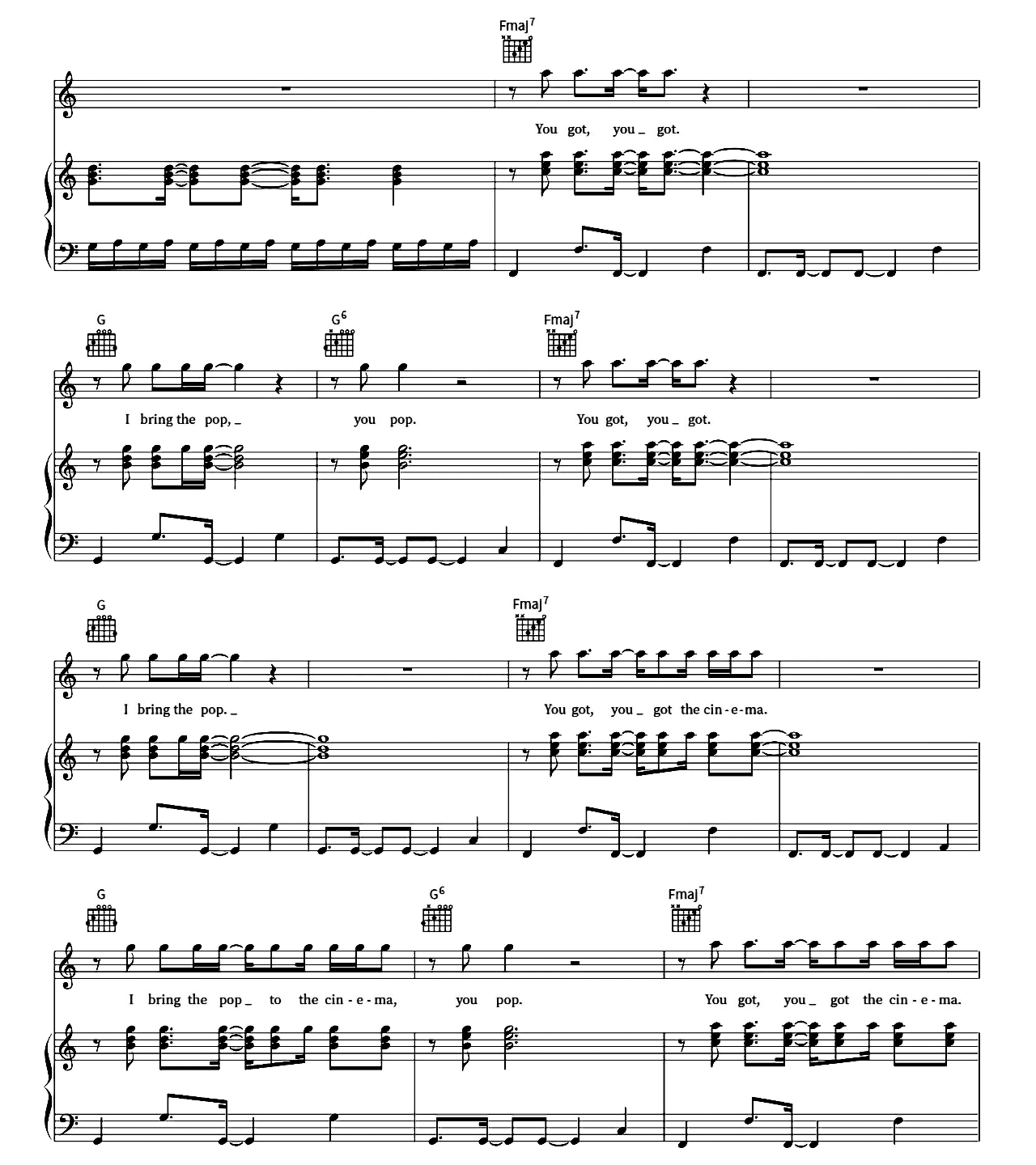 Cinema sheet music 6