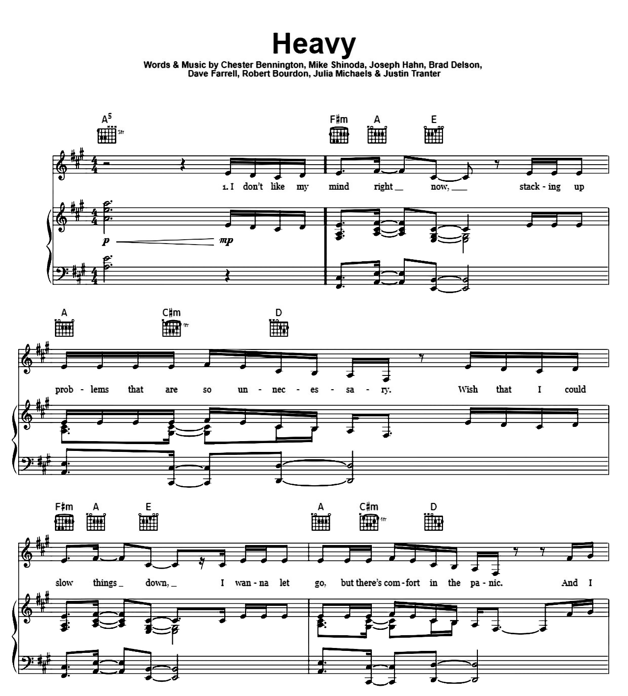 Heavy sheet music