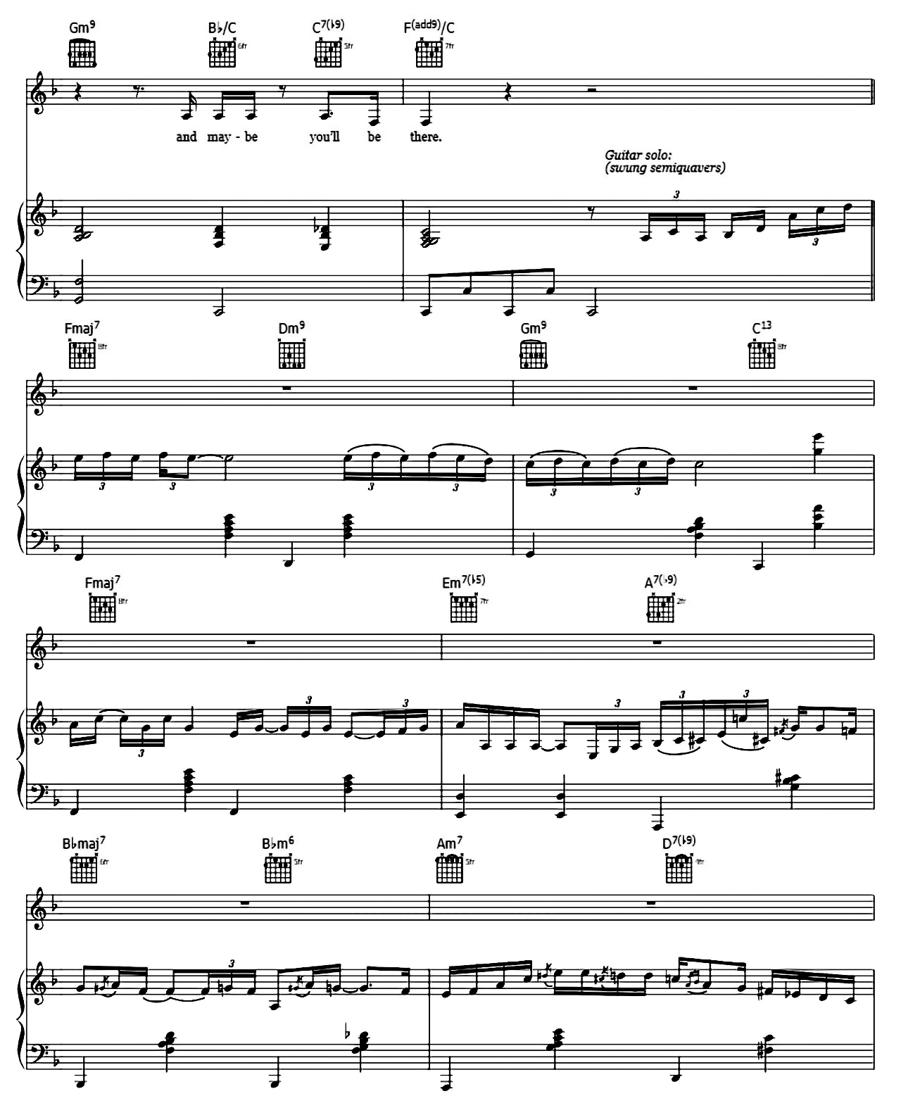 Maybe You'll Be There sheet music 5