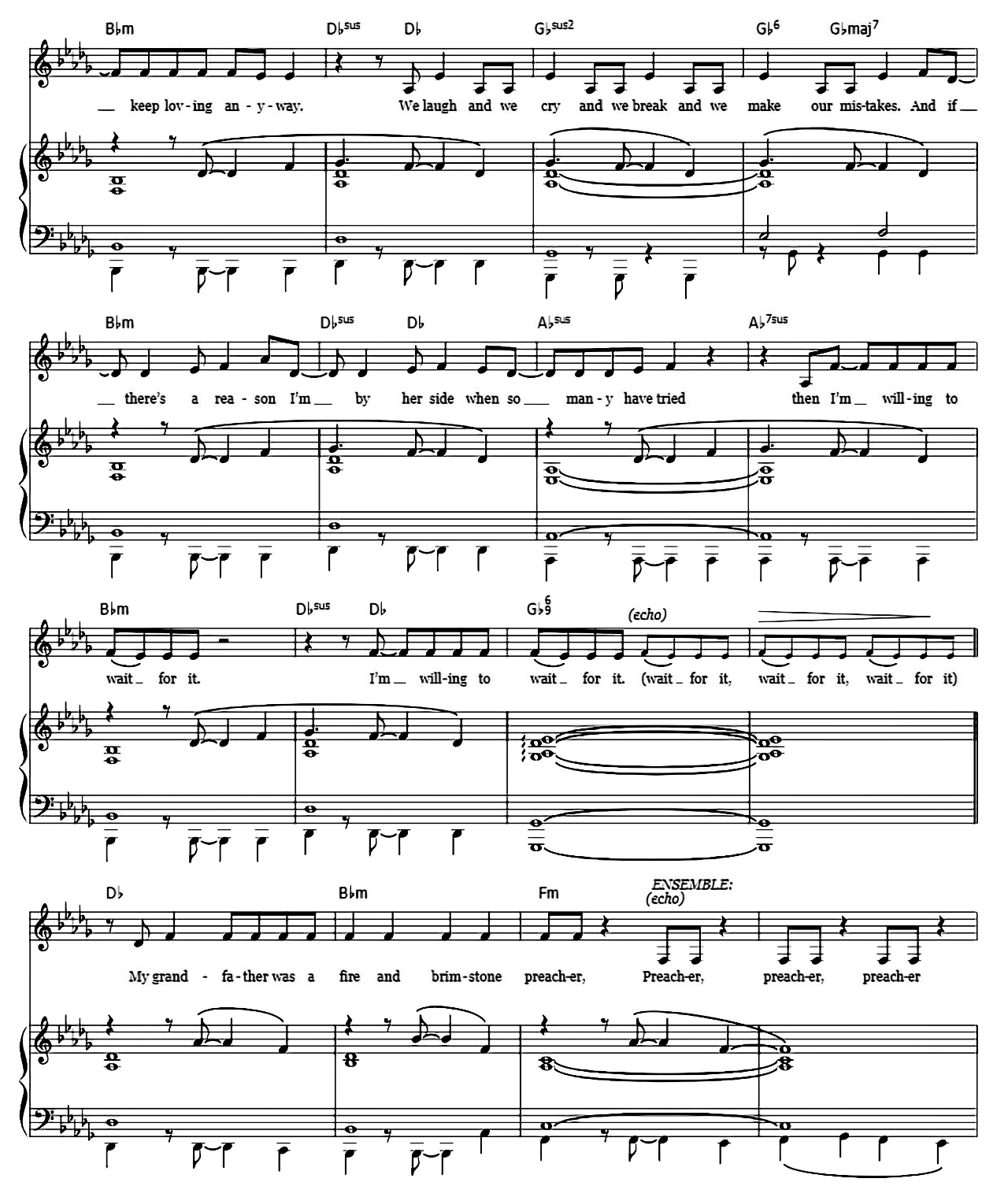 Wait For It (from Hamilton) sheet music 3