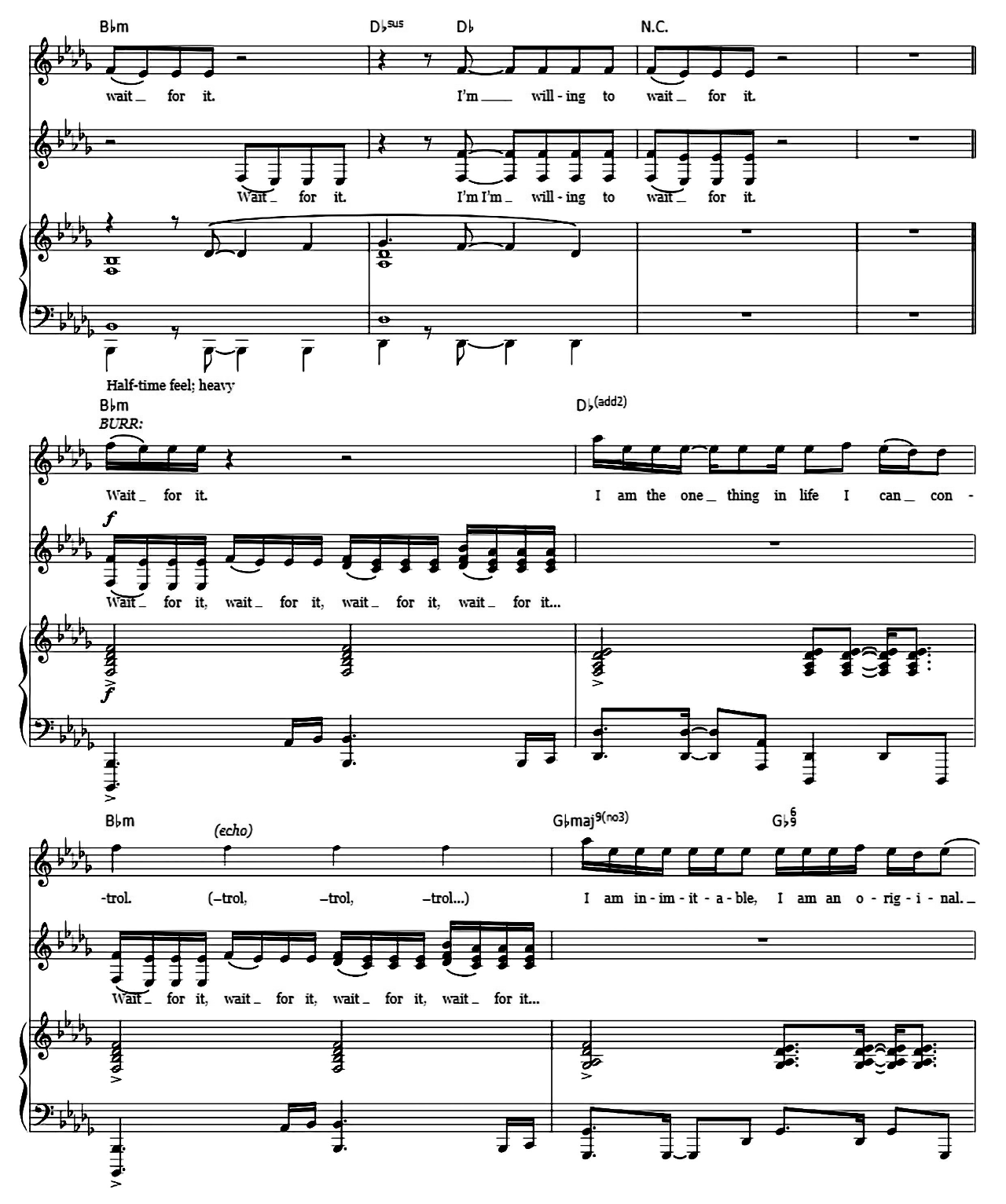 Wait For It (from Hamilton) sheet music 6