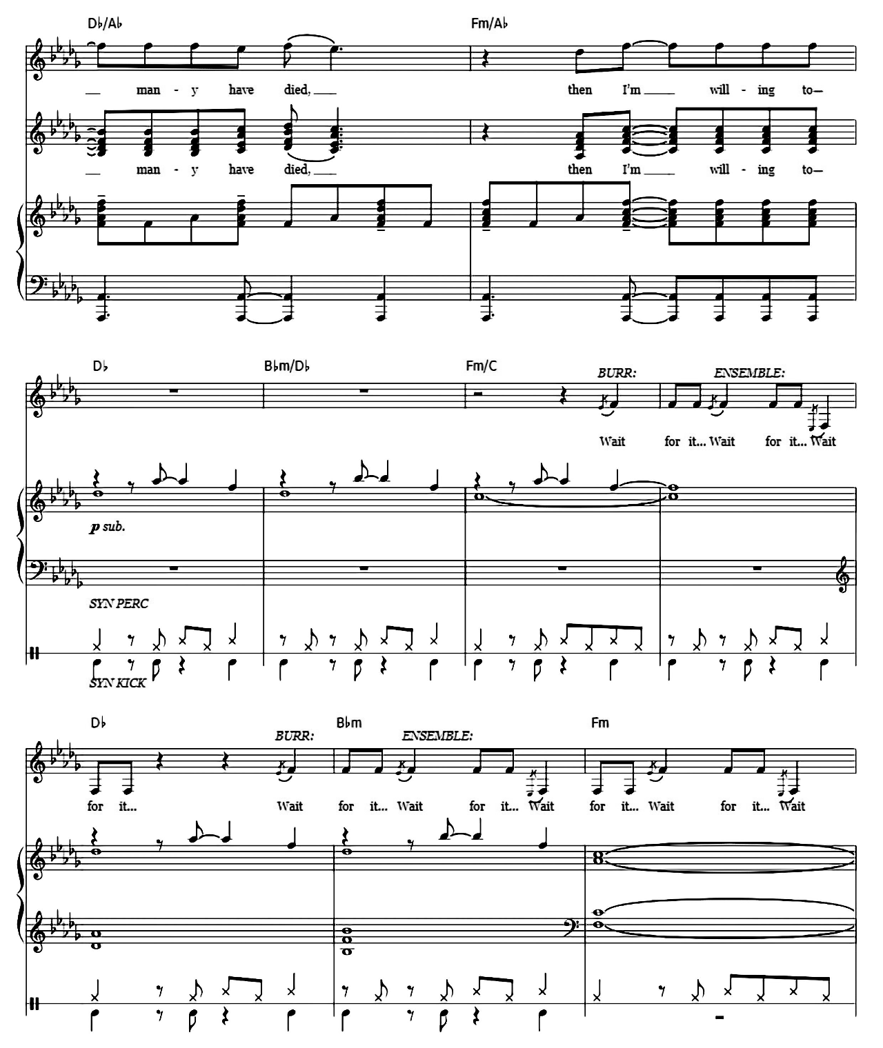 Wait For It (from Hamilton) sheet music 12
