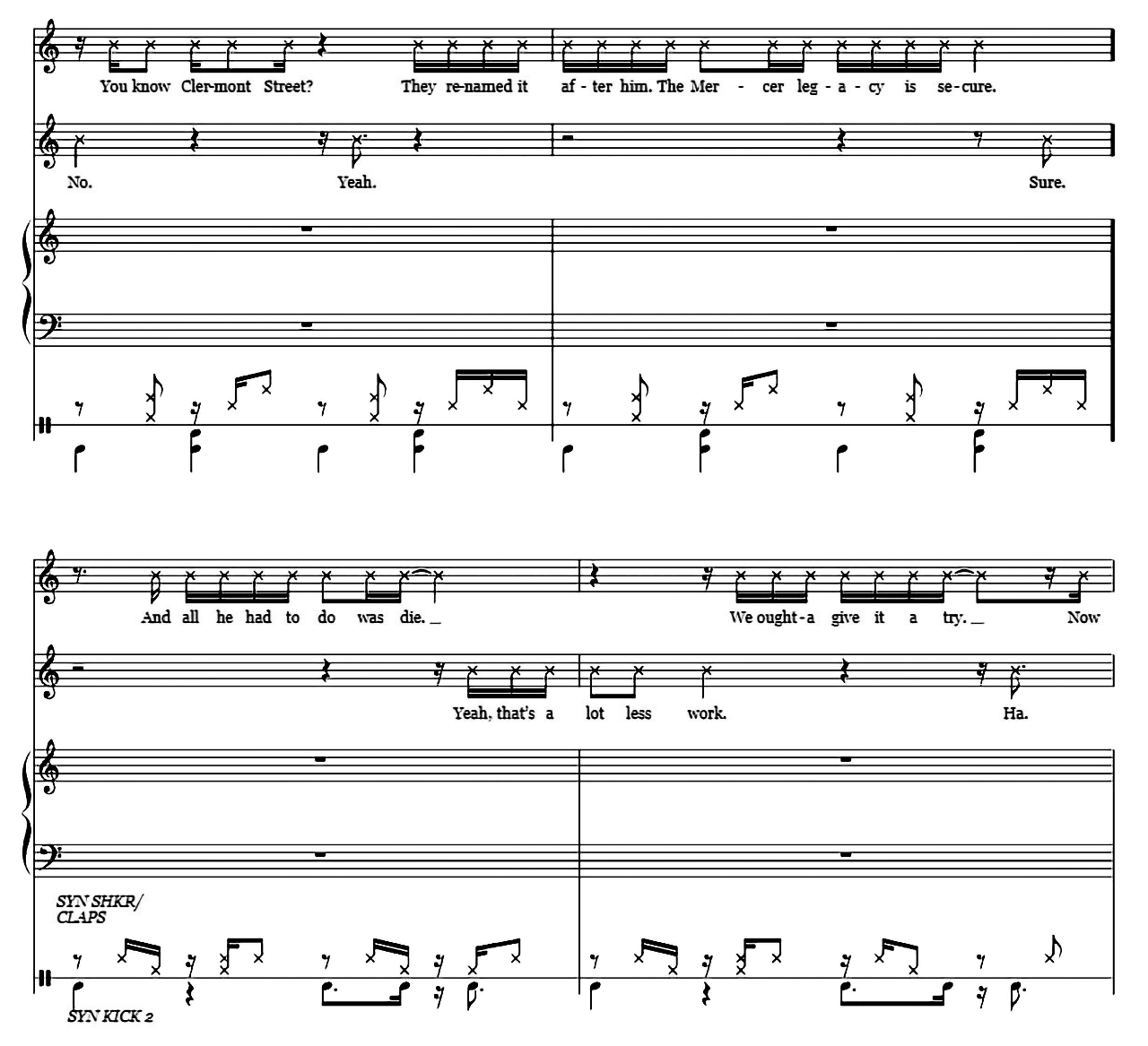 The Room Where It Happens (from Hamilton) sheet music 2