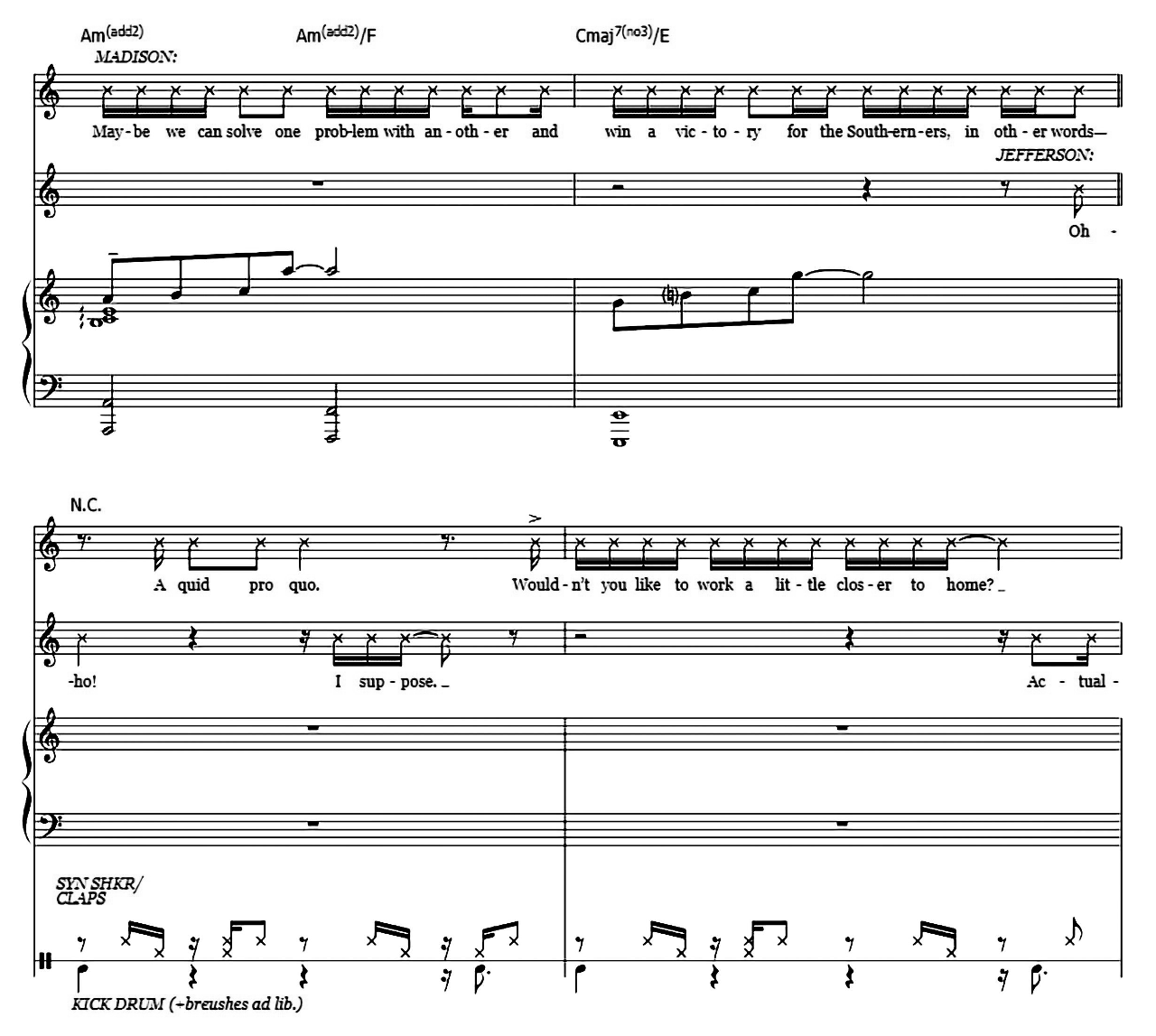 The Room Where It Happens (from Hamilton) sheet music 12