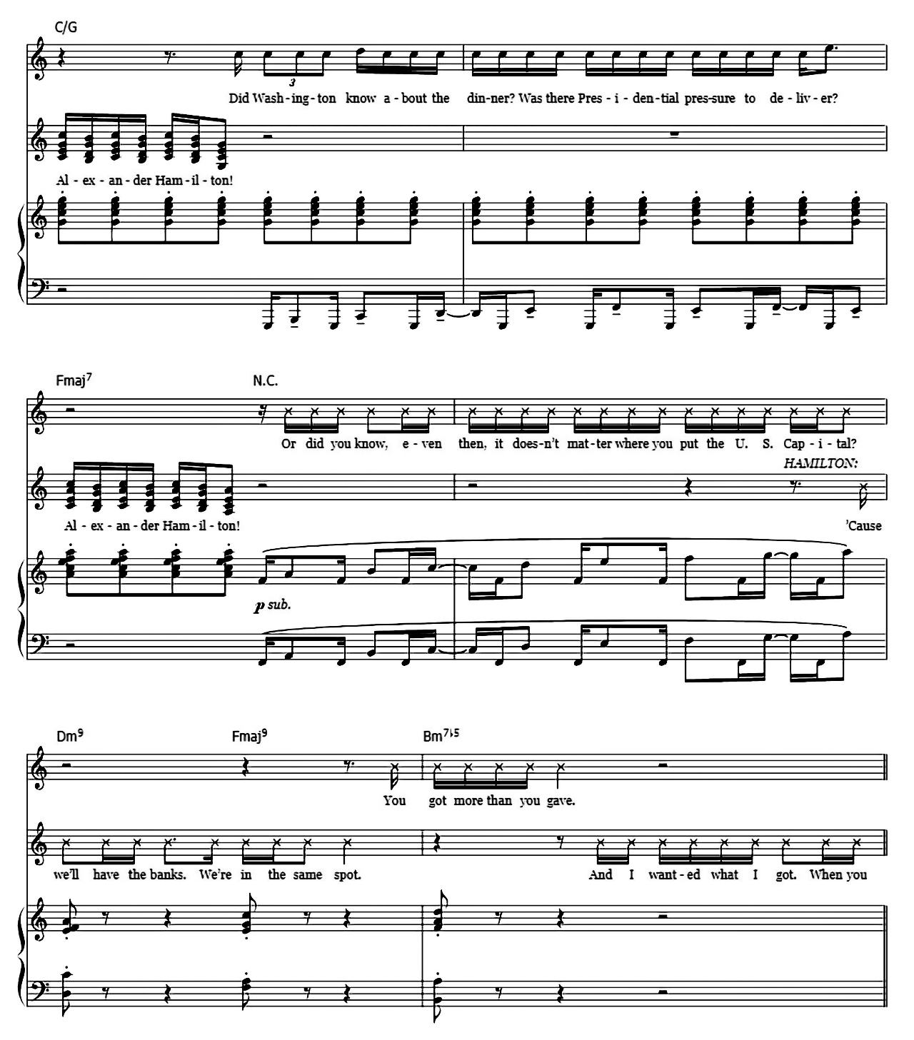 The Room Where It Happens (from Hamilton) sheet music 15