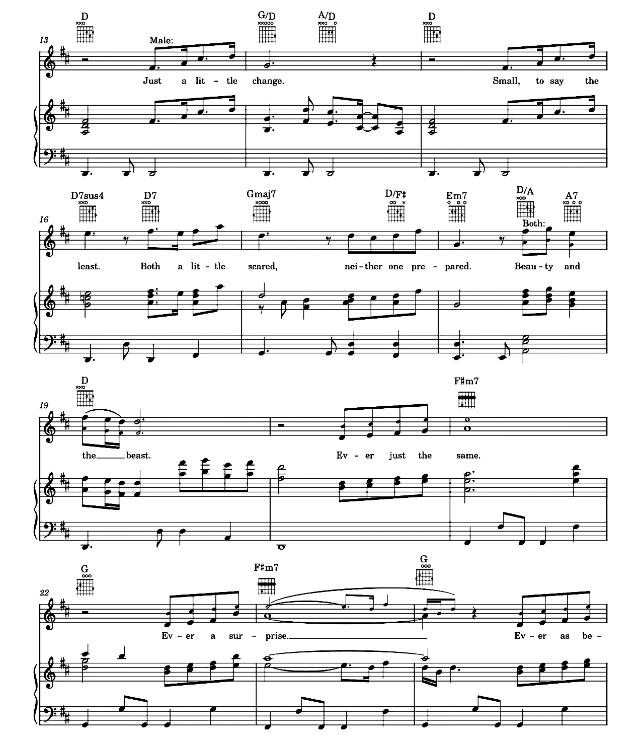 Beauty And The Beast sheet music 2