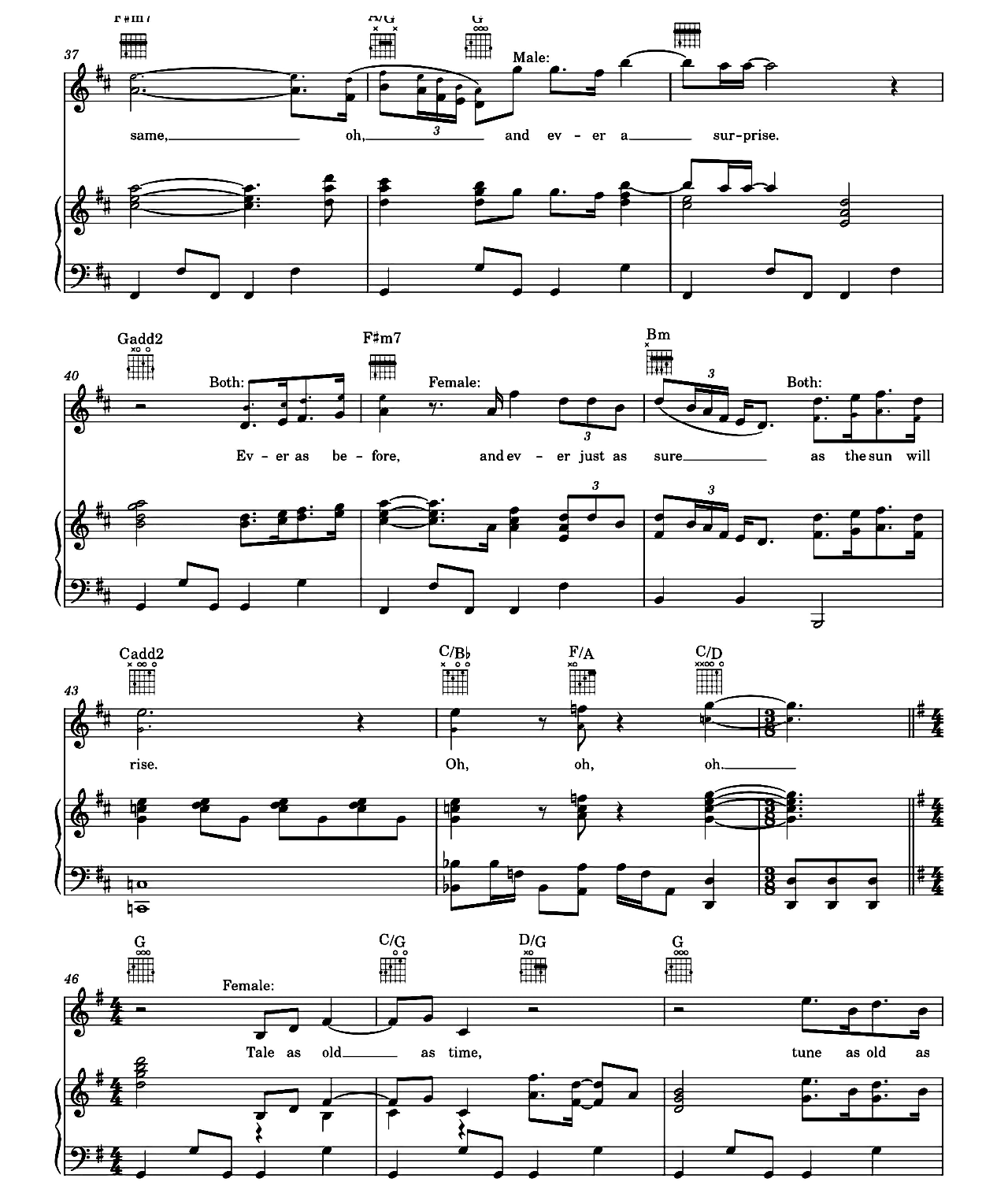 Beauty And The Beast sheet music 4