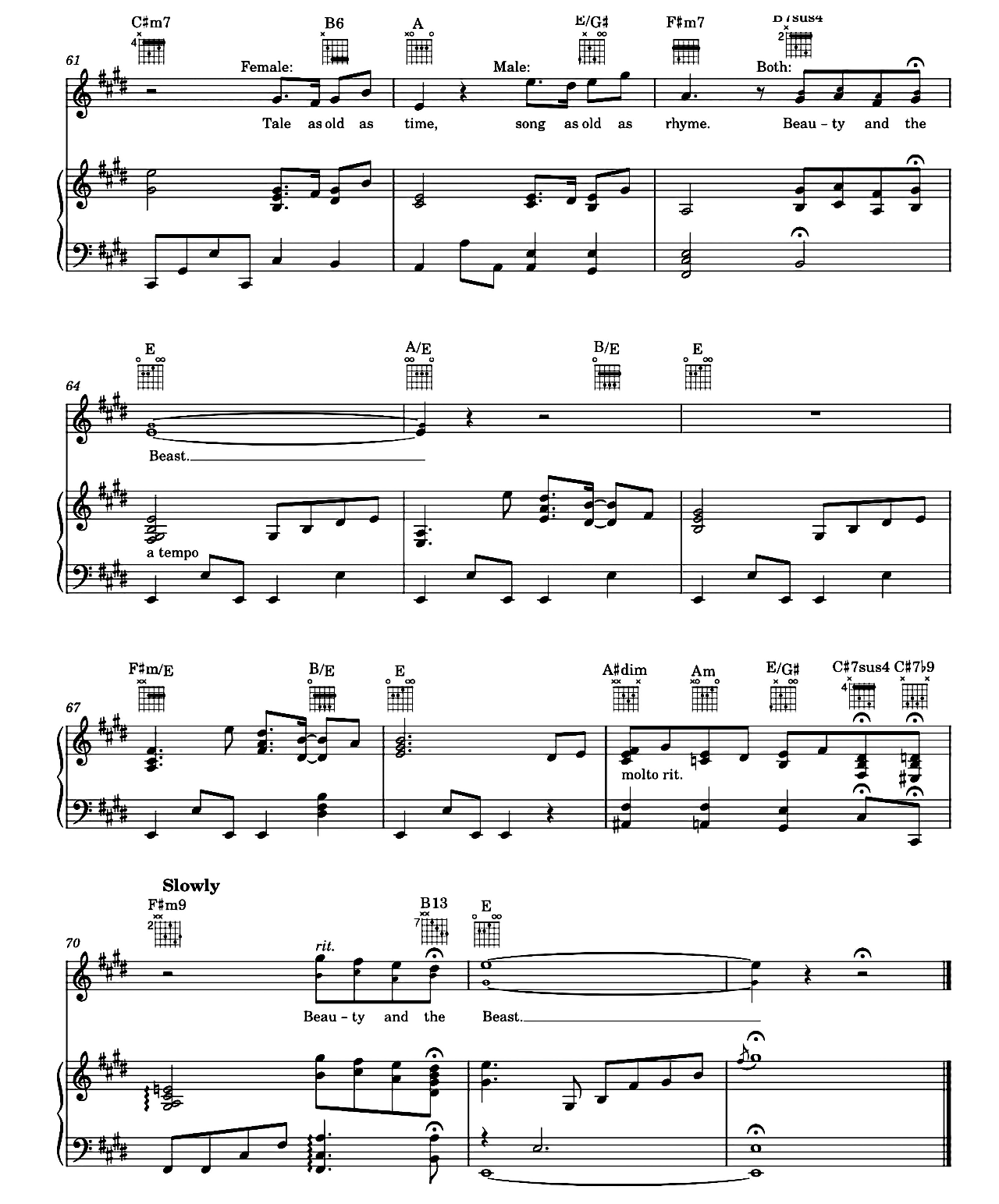 Beauty And The Beast sheet music 6