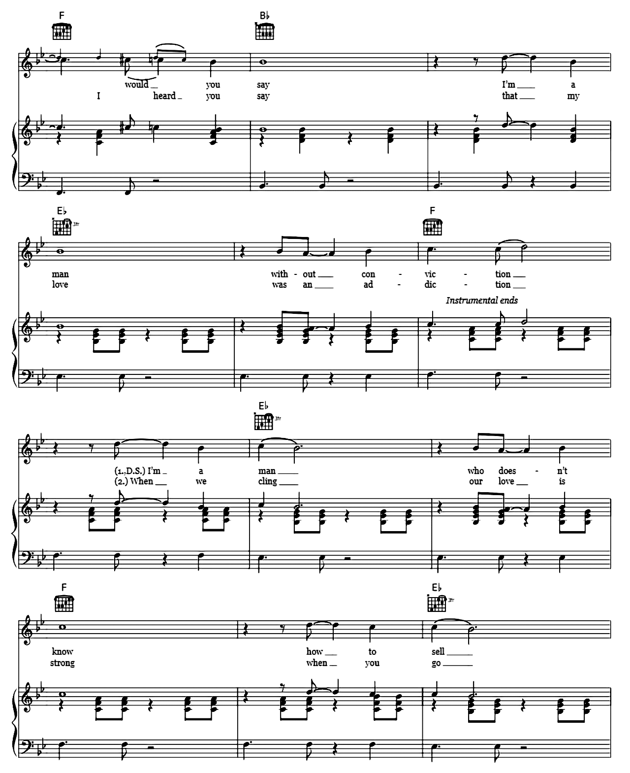 Karma Chameleon sheet music 2