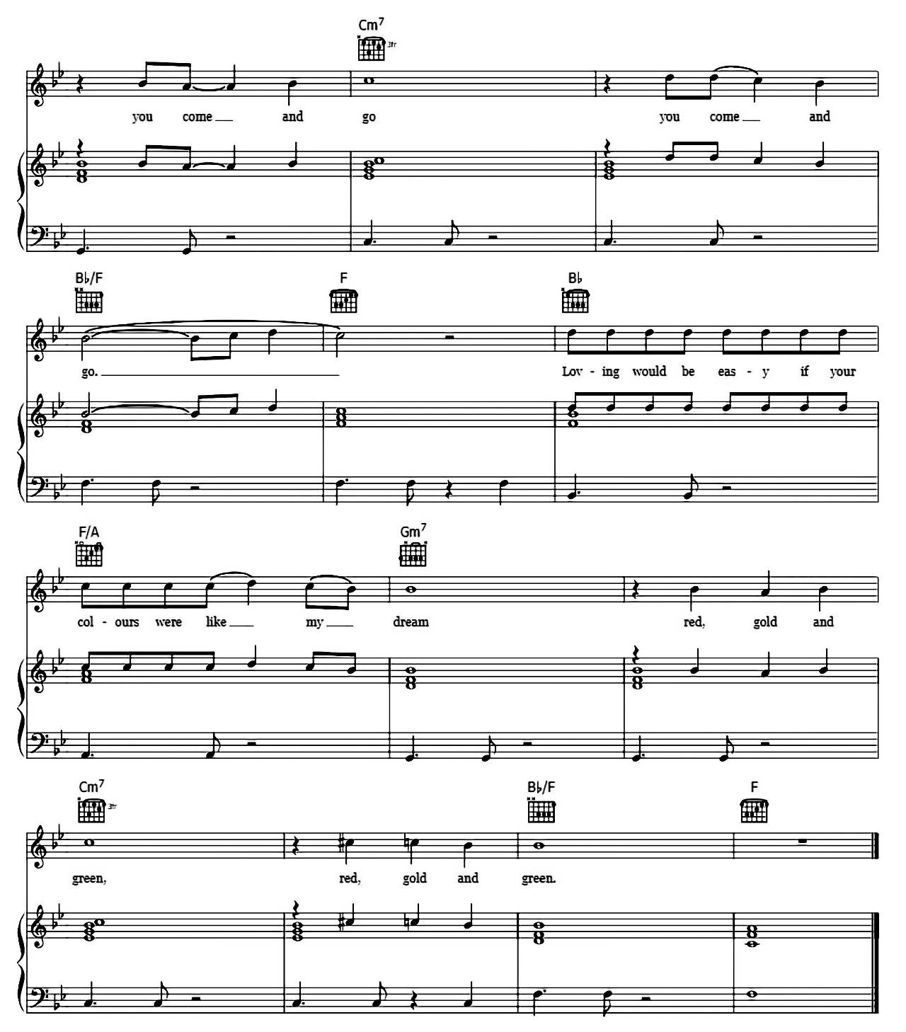 Karma Chameleon sheet music 6