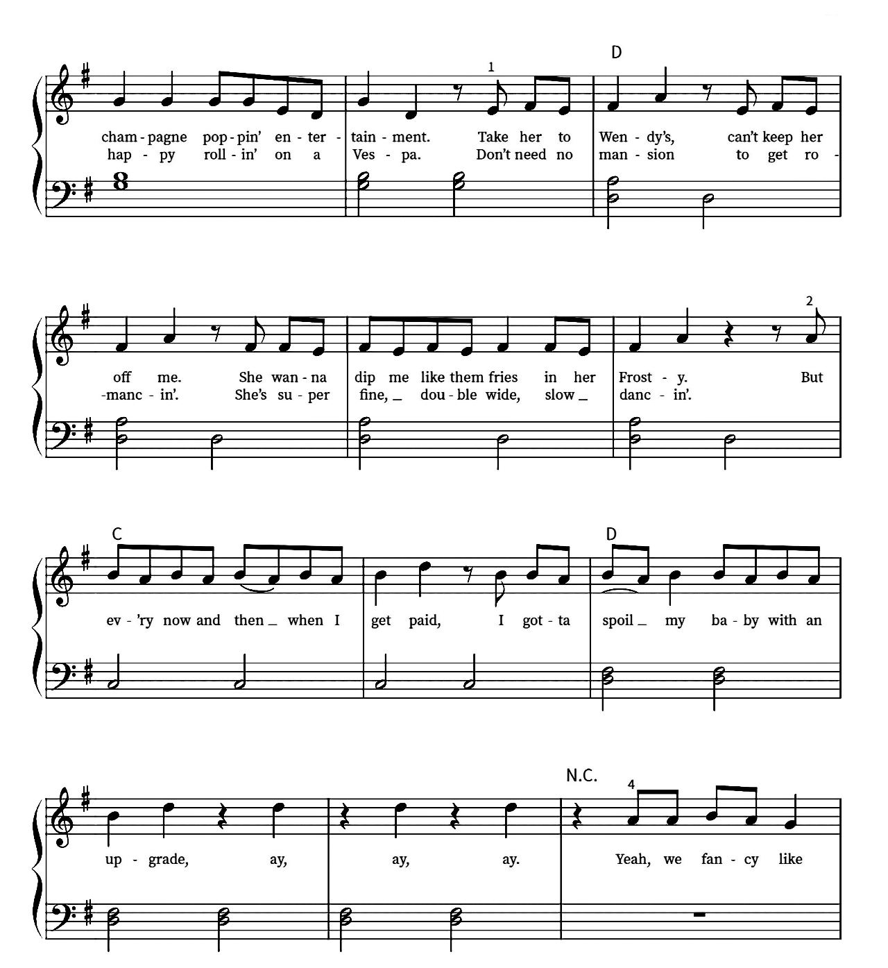 Fancy Like sheet music 2