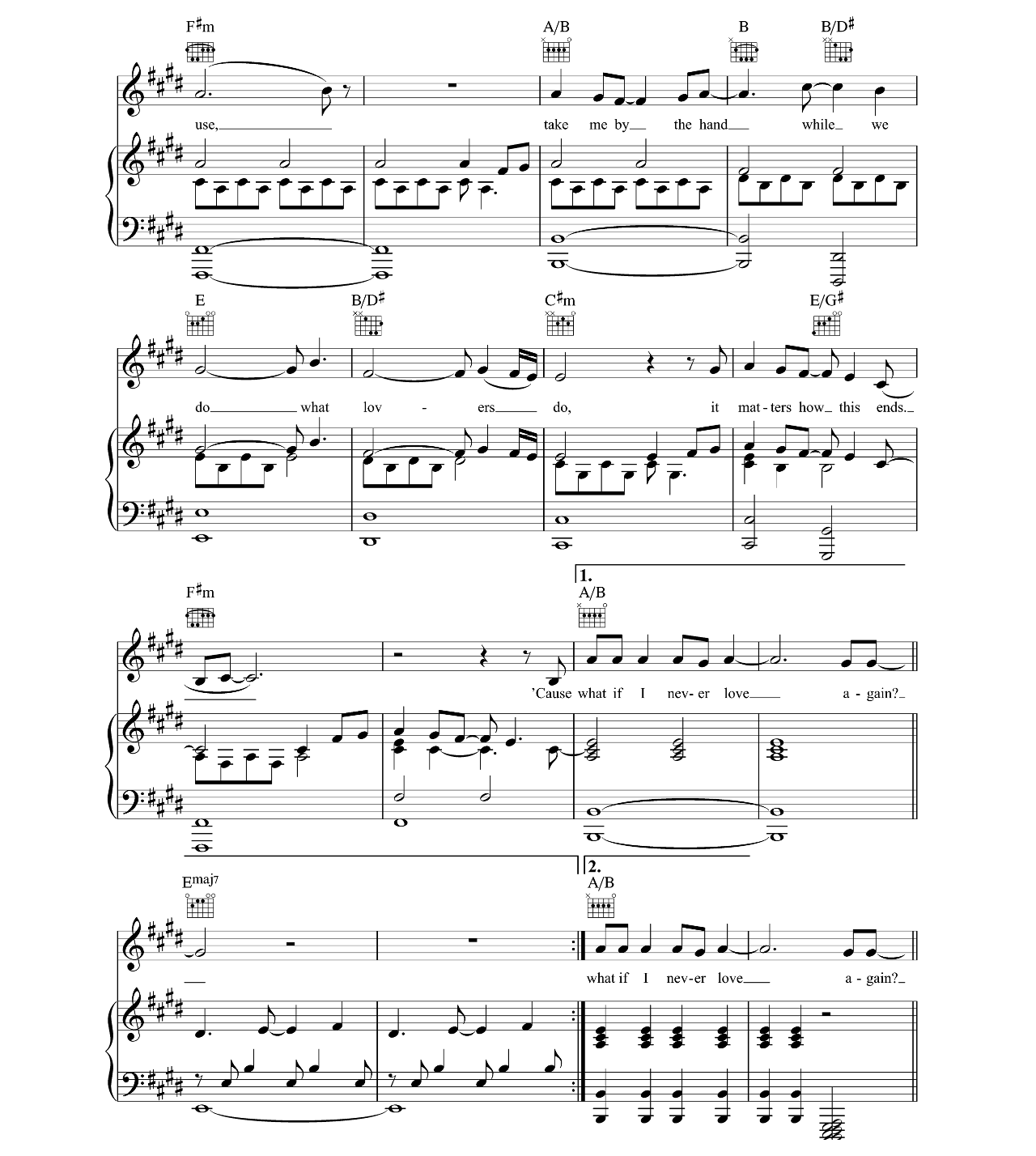 All I Ask sheet music 4