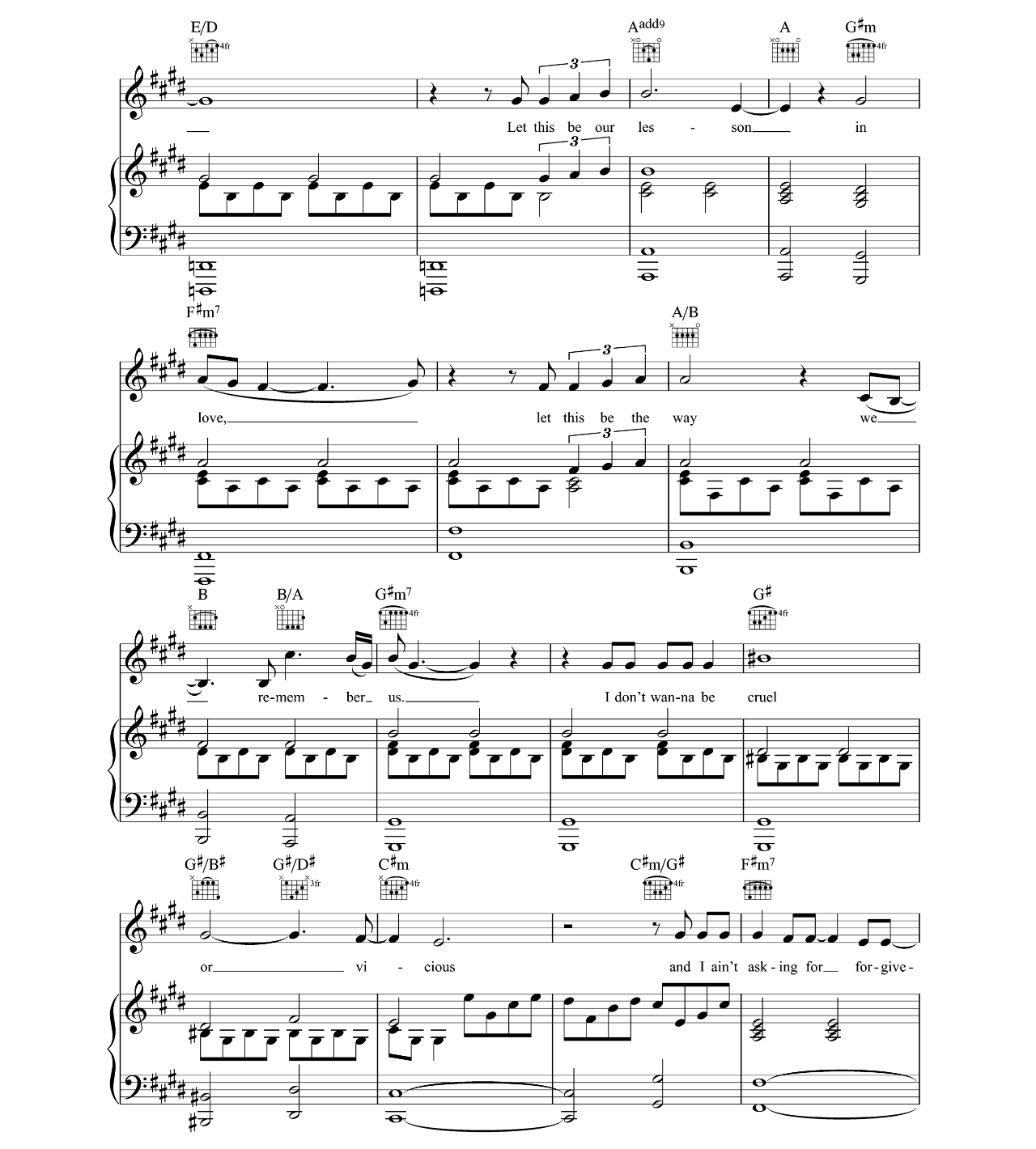 All I Ask sheet music 5
