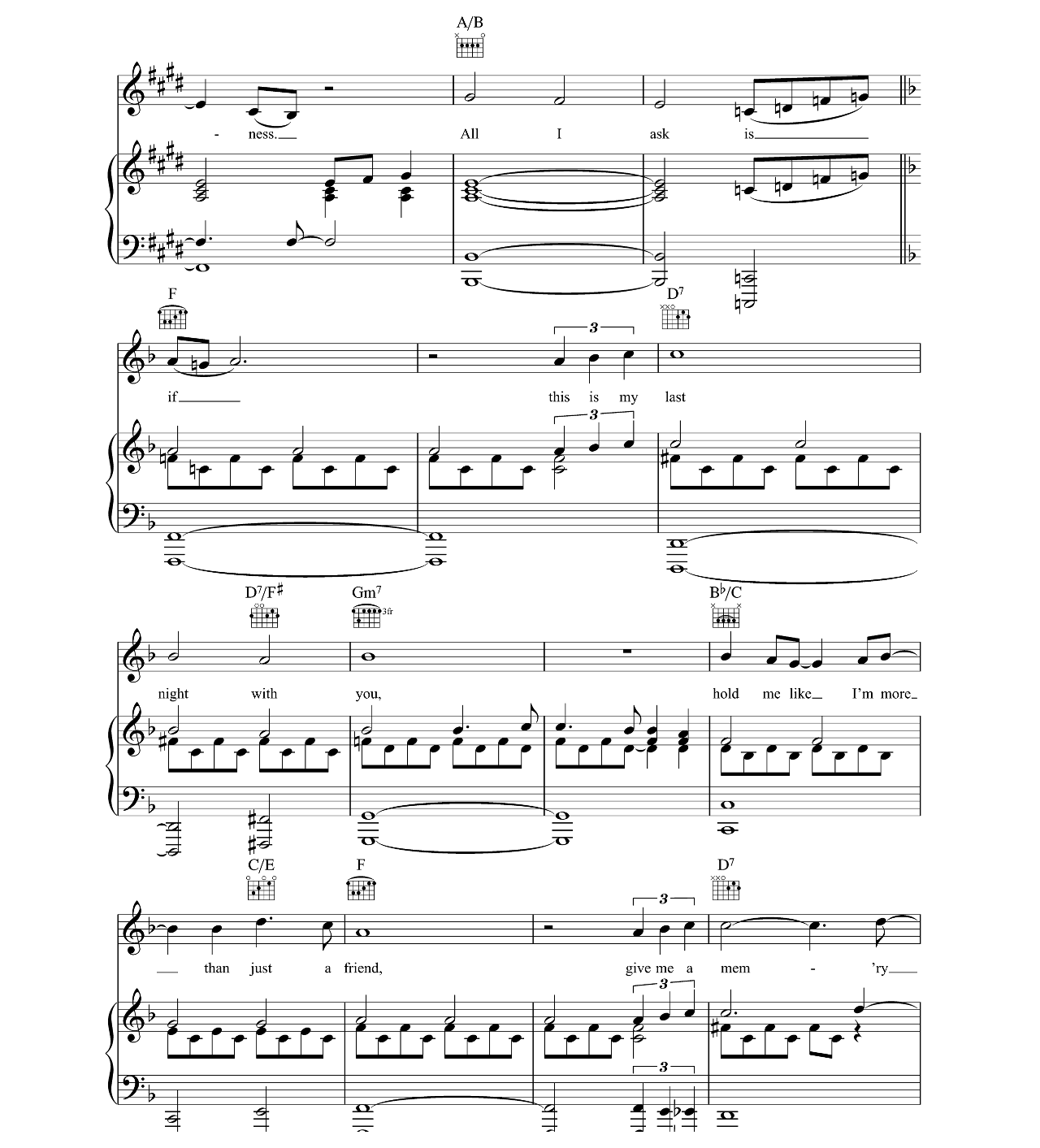 All I Ask sheet music 6