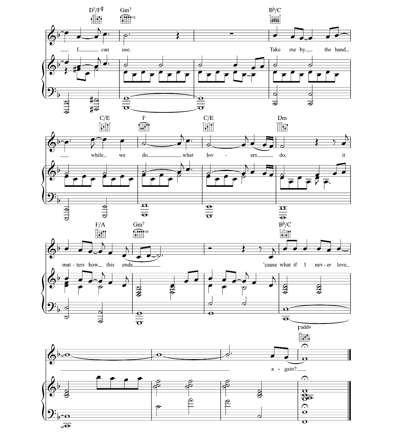 All I Ask sheet music 7