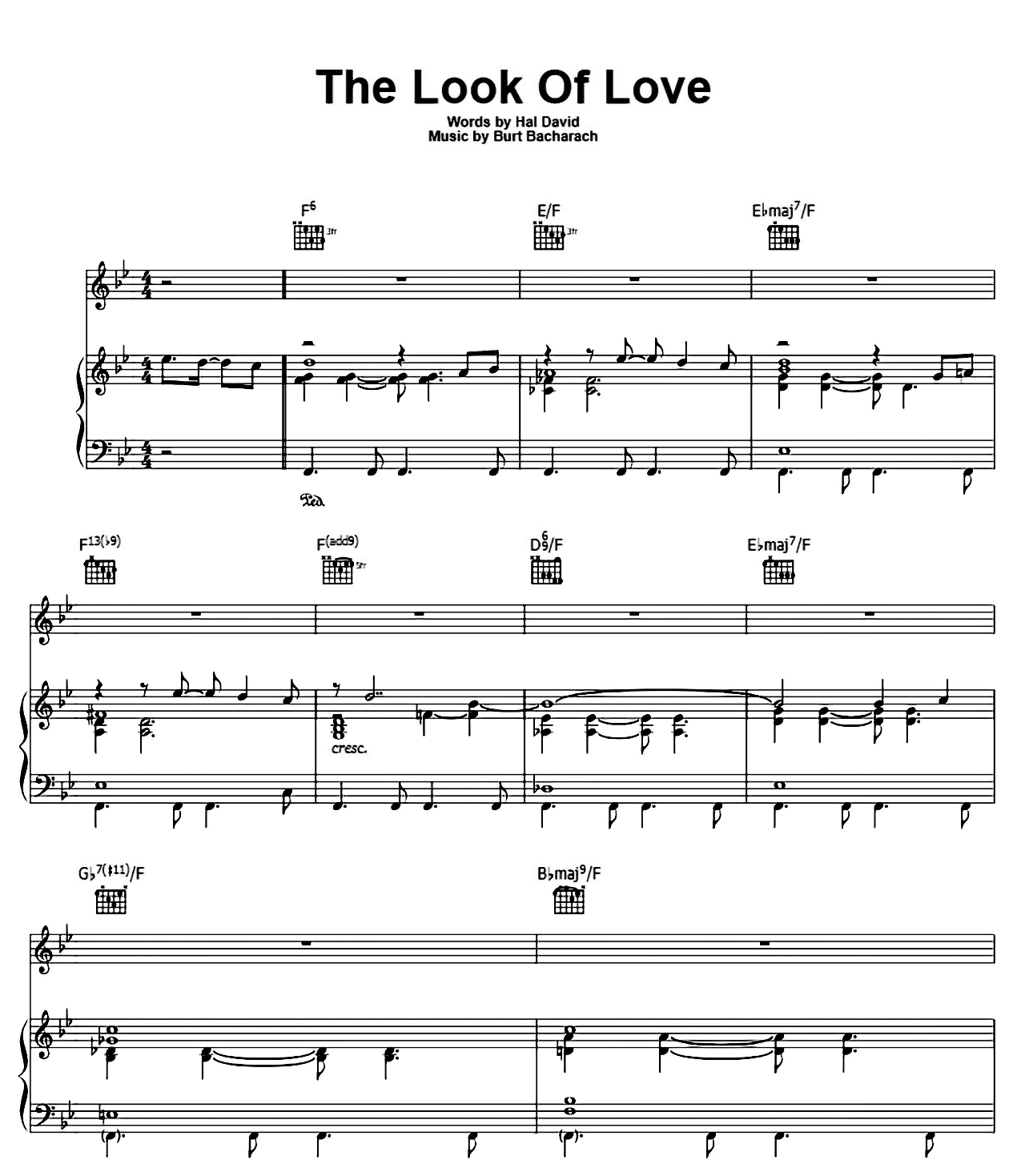 The Look Of Love sheet music