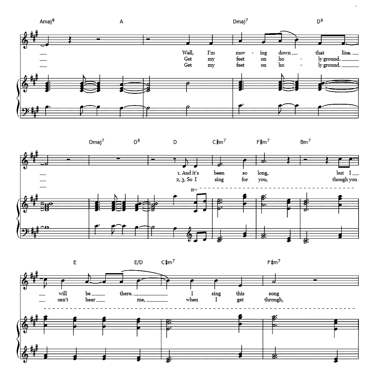 Driving Home For Christmas sheet music 3