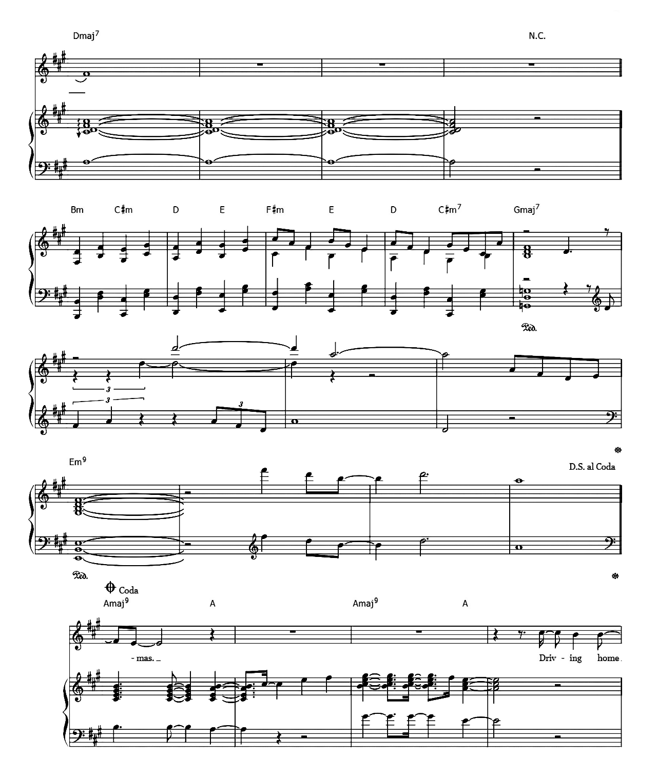 Driving Home For Christmas sheet music 6