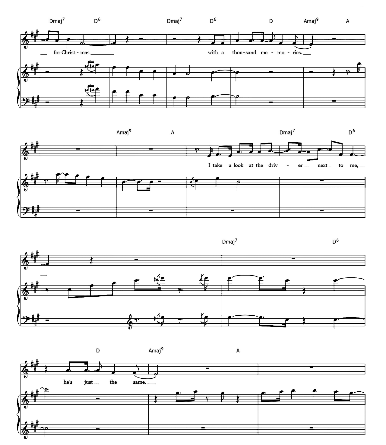 Driving Home For Christmas sheet music 7