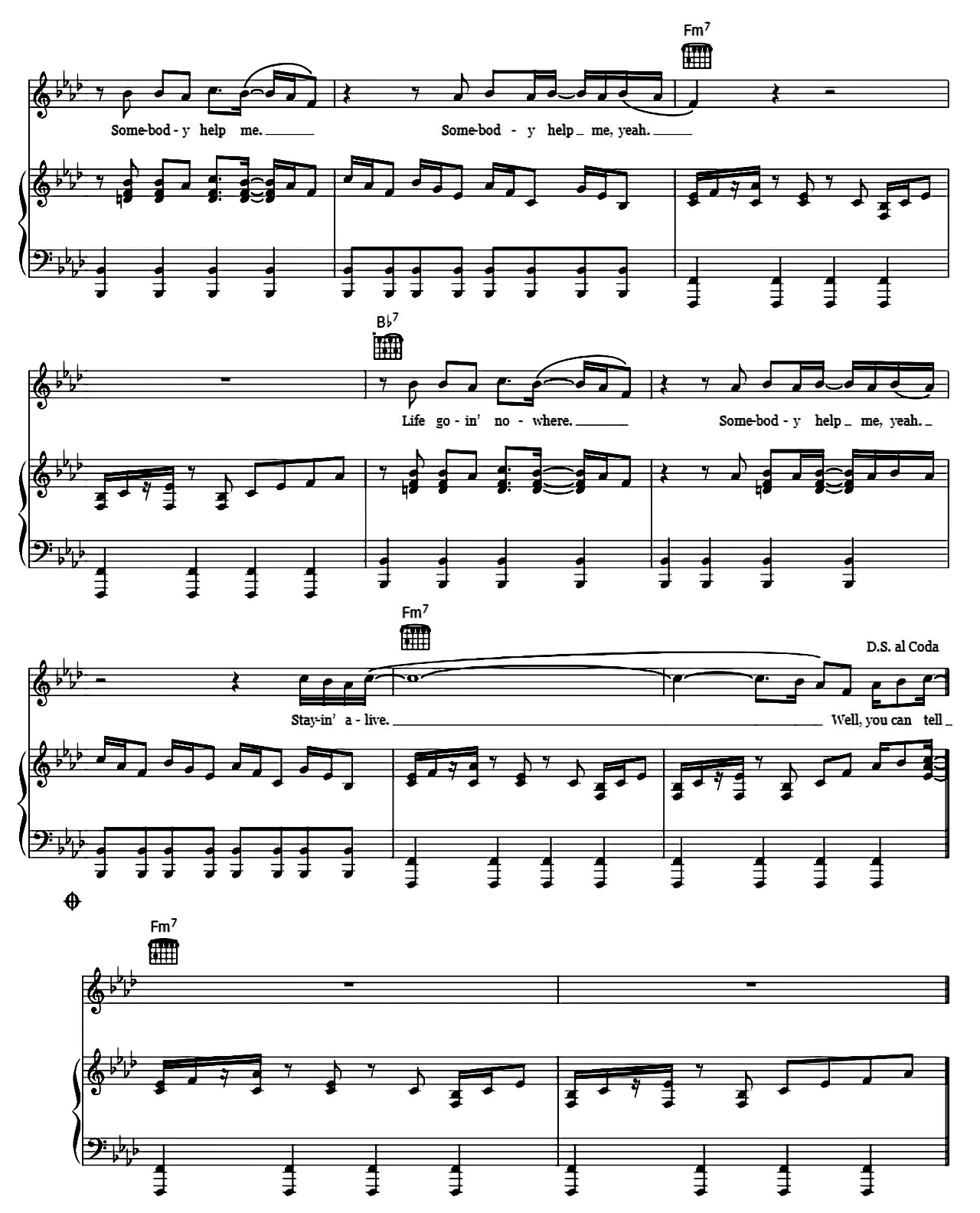 Stayin' Alive sheet music 4