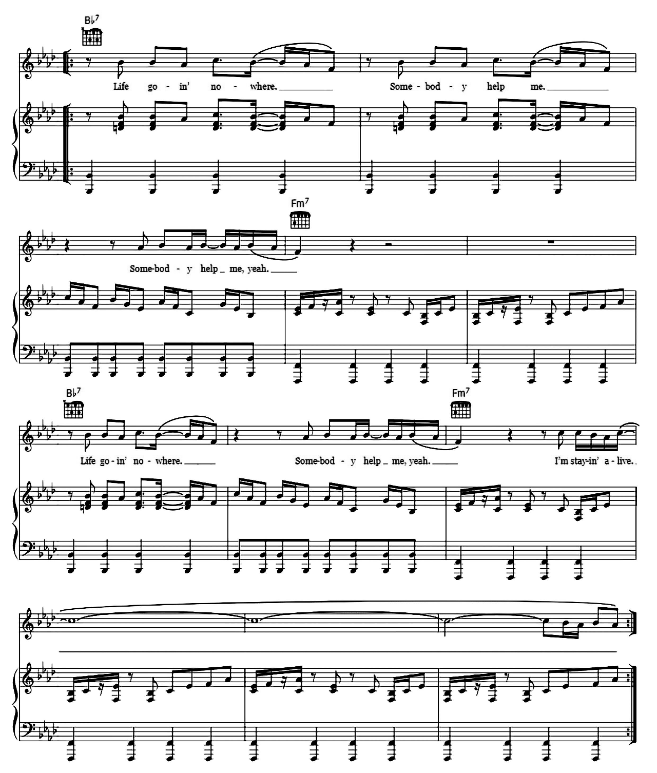 Stayin' Alive sheet music 5