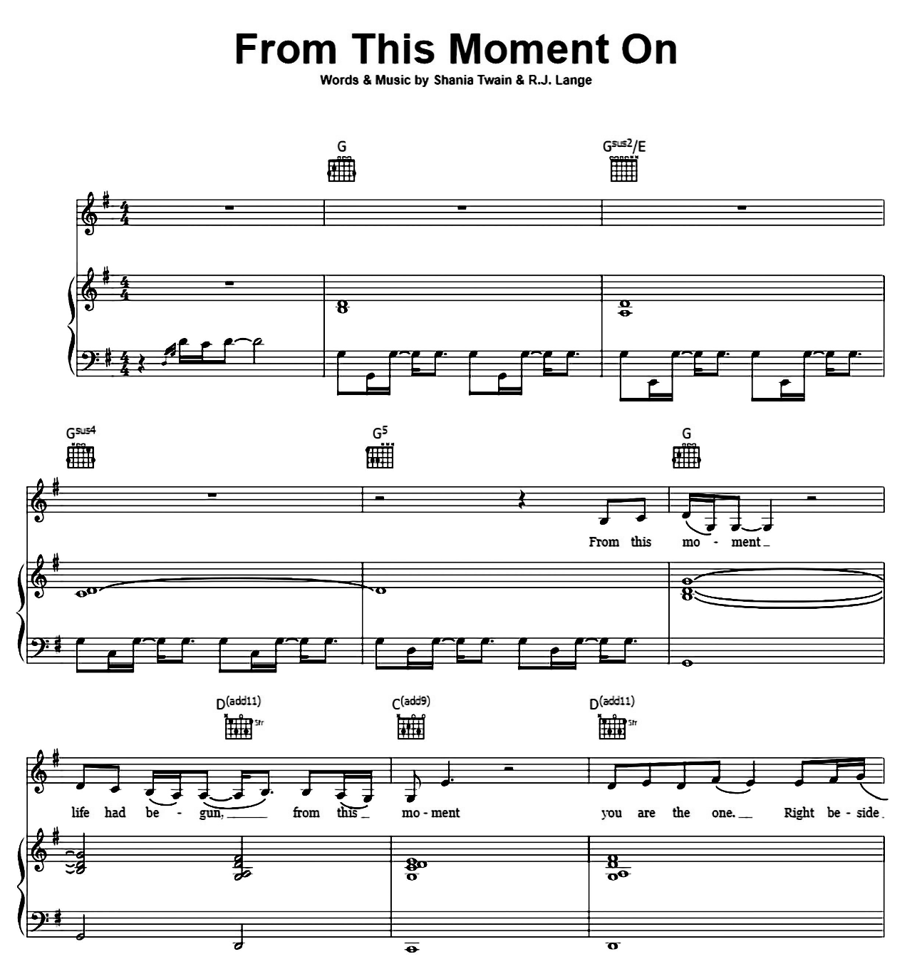 From This Moment On sheet music