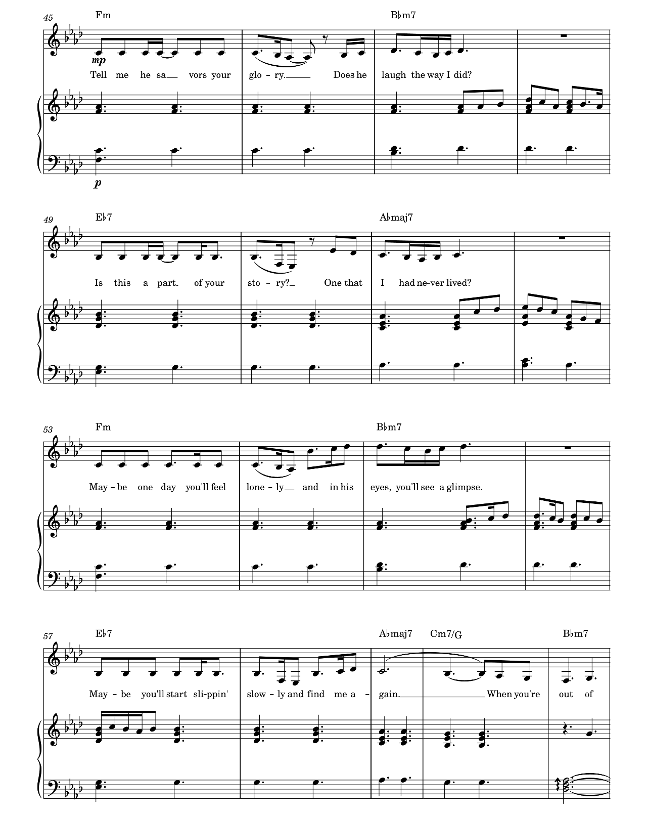 Glimpse Of Us sheet music 4