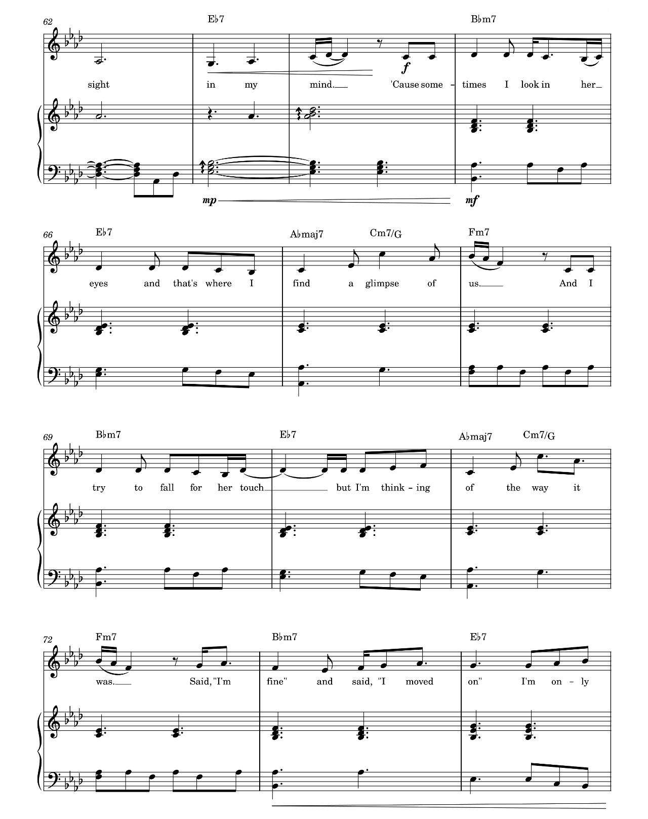 Glimpse Of Us sheet music 5